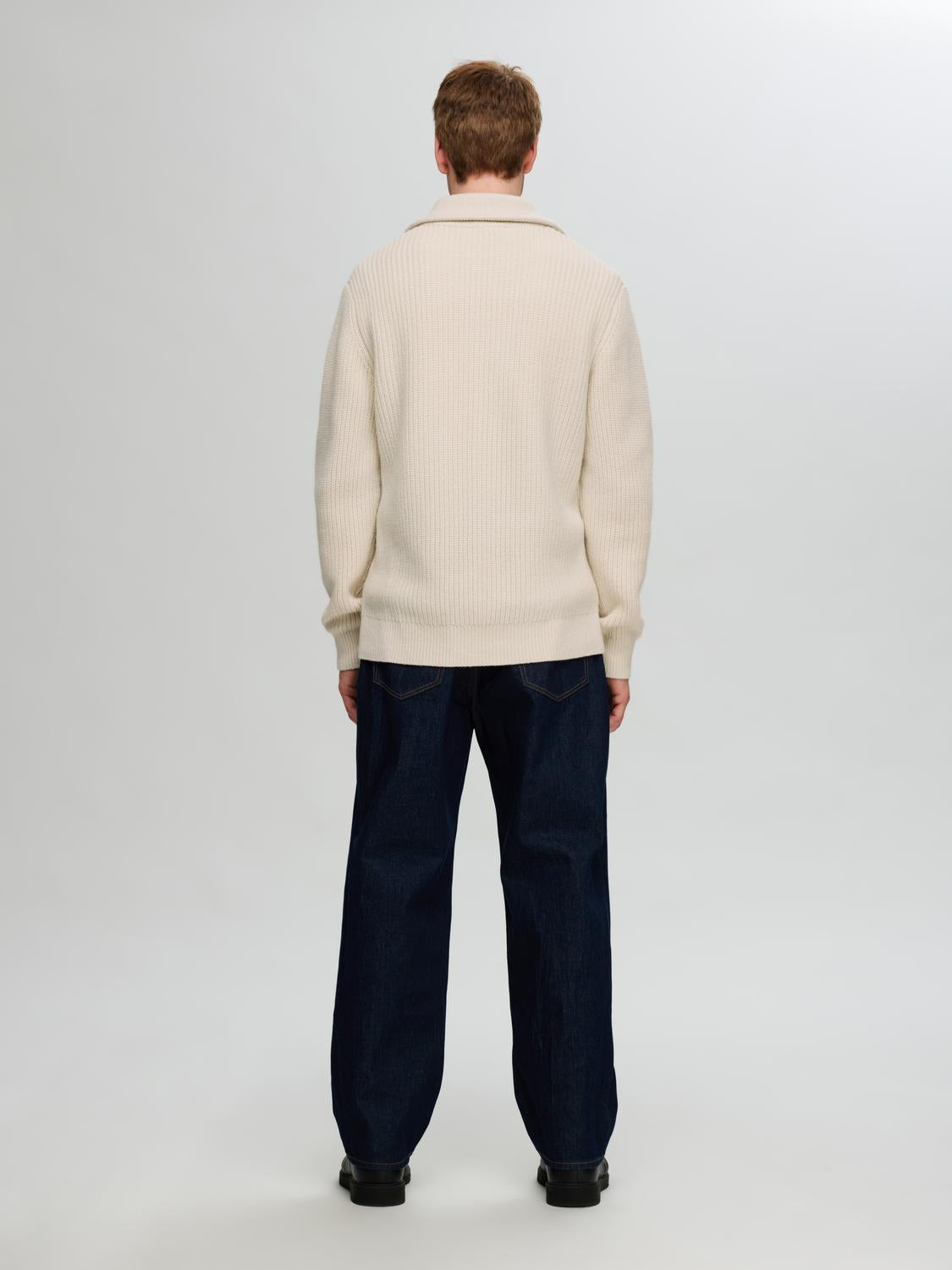 Land Strikket Genser - Beige/ Tofu