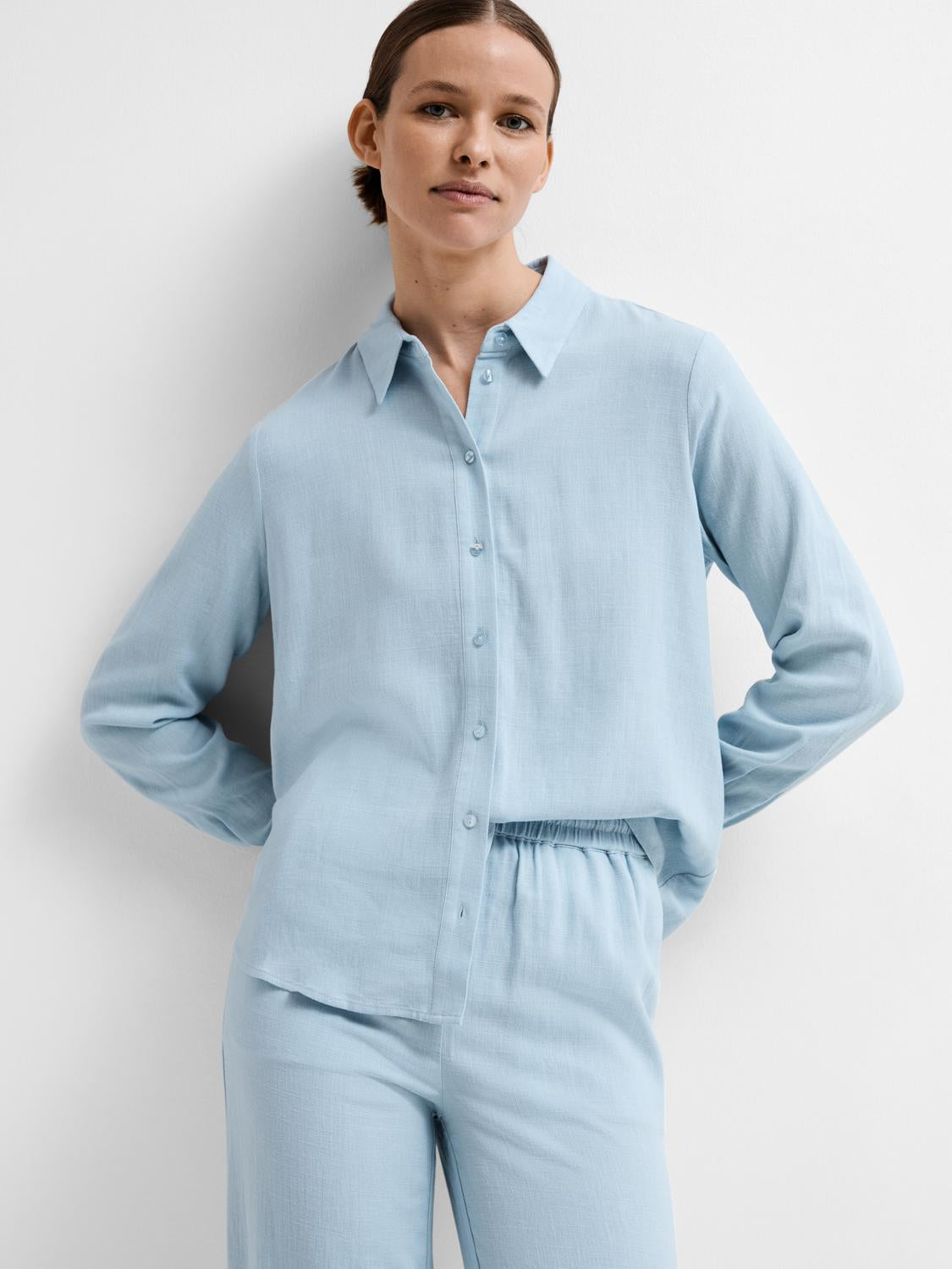Viva lin skjorte - Blå/ Cashmere Blue