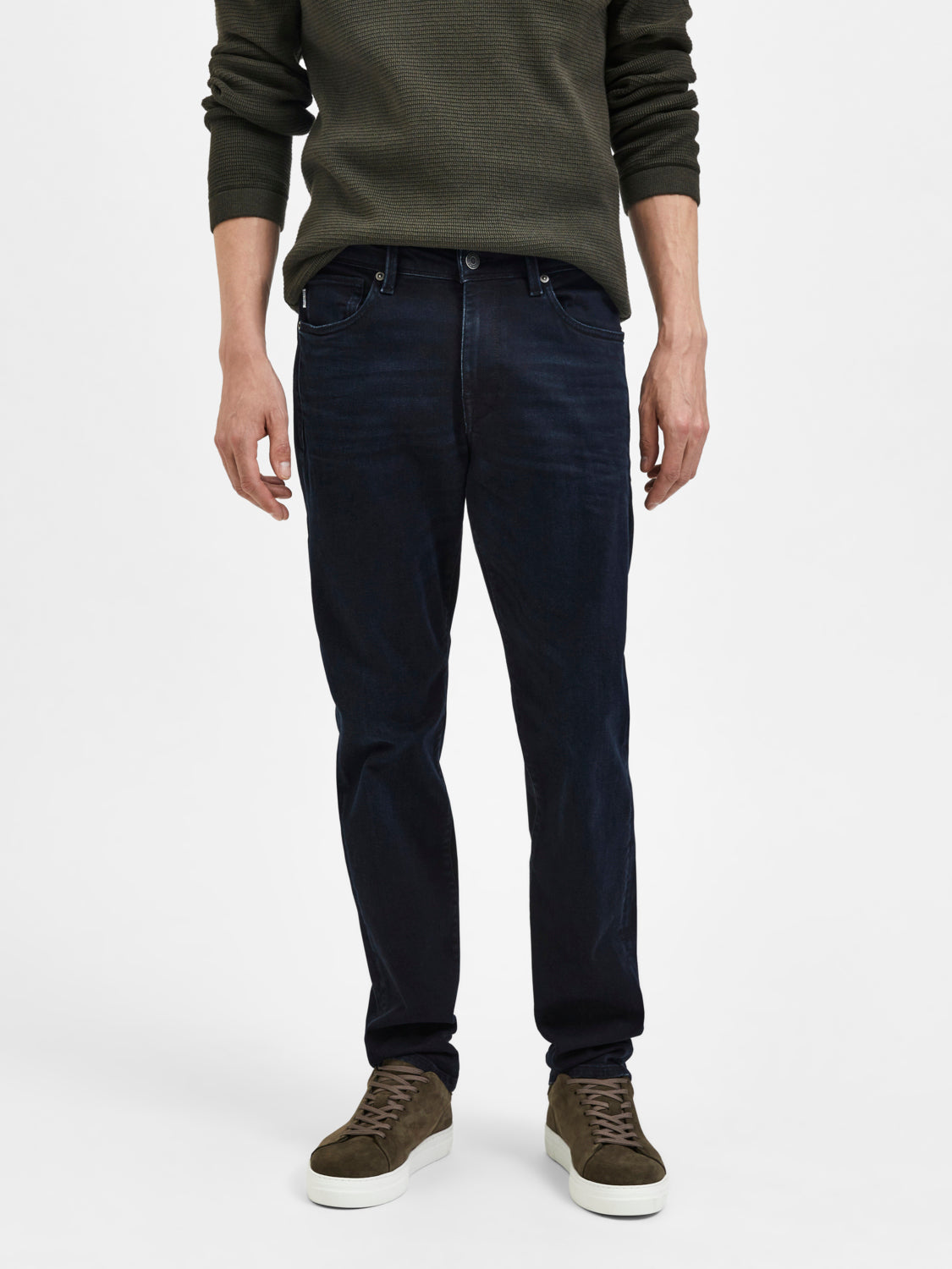 SLH196-STRAIGHTSCOTT Jeans - Blue Black Denim