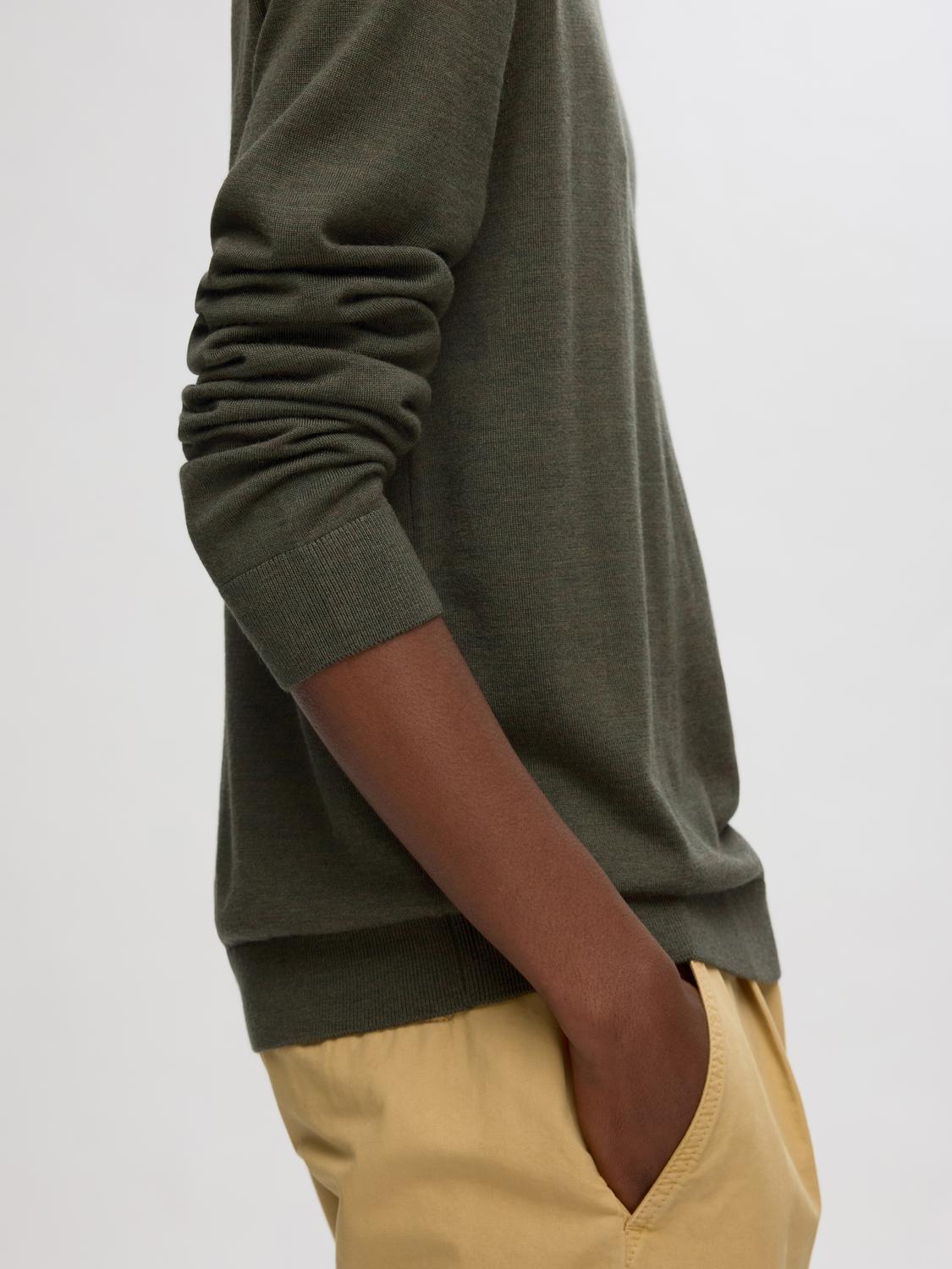 Tray Merino Crew-neck Genser - Grønn/ Forest Night