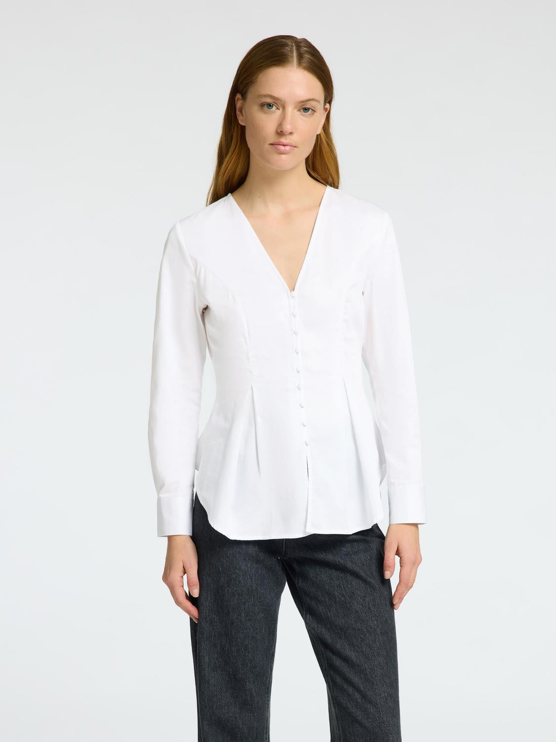 Naja Smal Skjorte - Hvit/ Bright White
