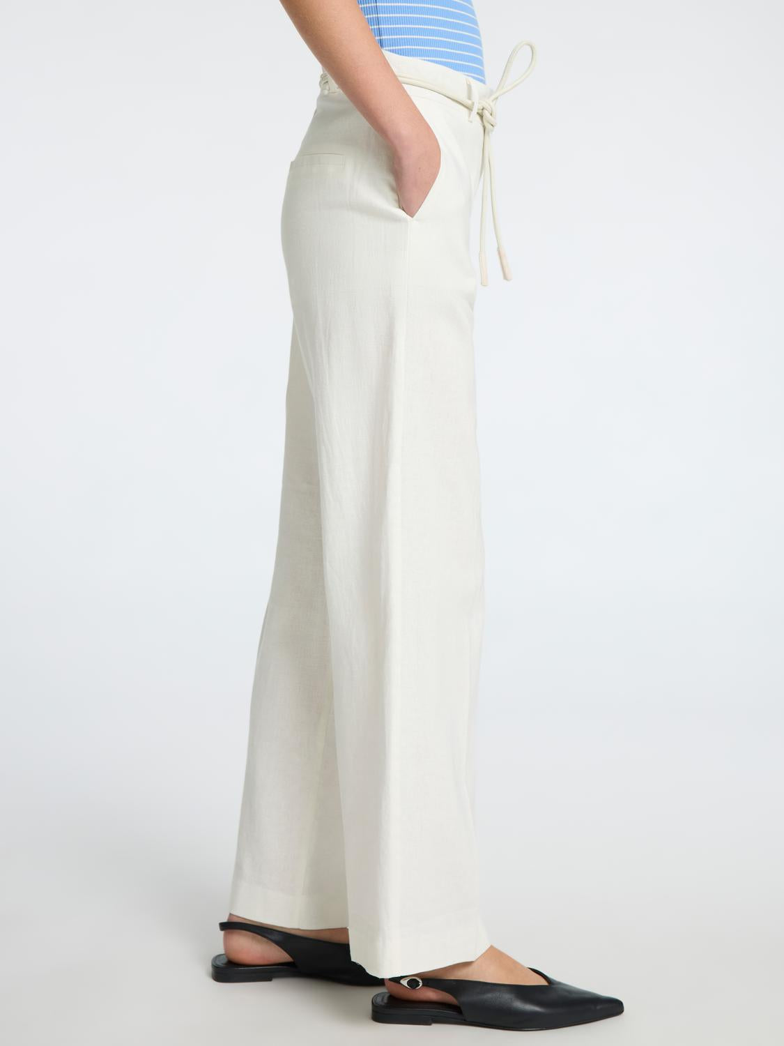 Tania Rita Dress Bukser - Hvit/ Bright White