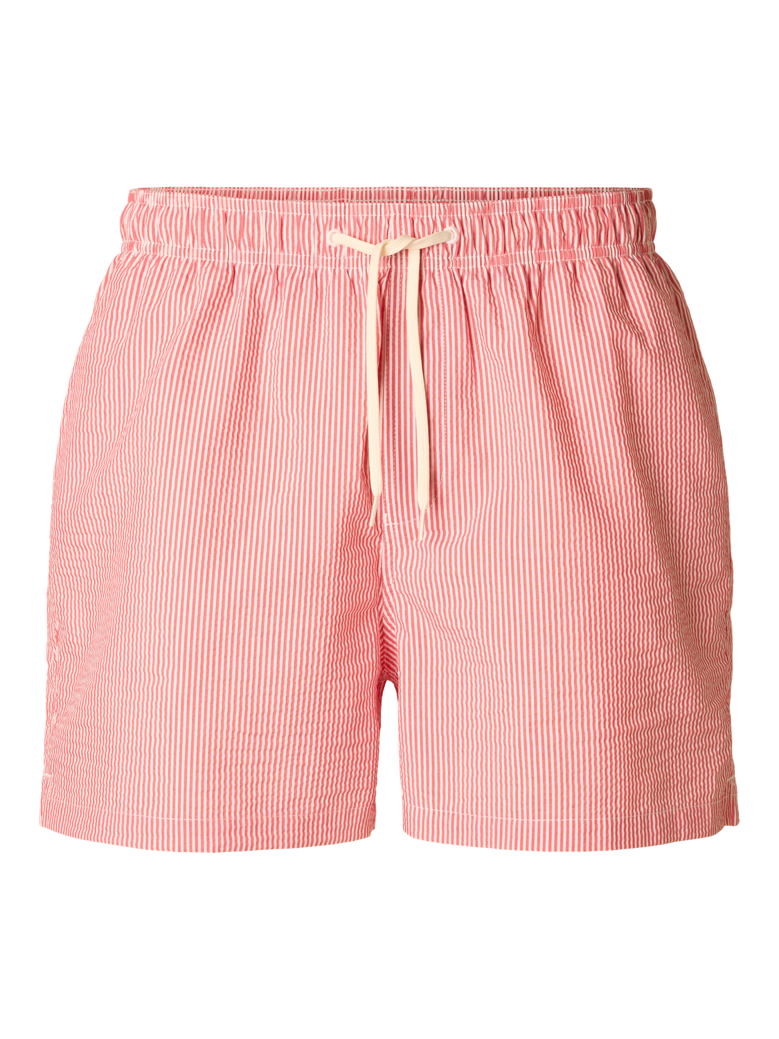 Cooper Seersucker Badeshorts - Rosa/ Hibiscus
