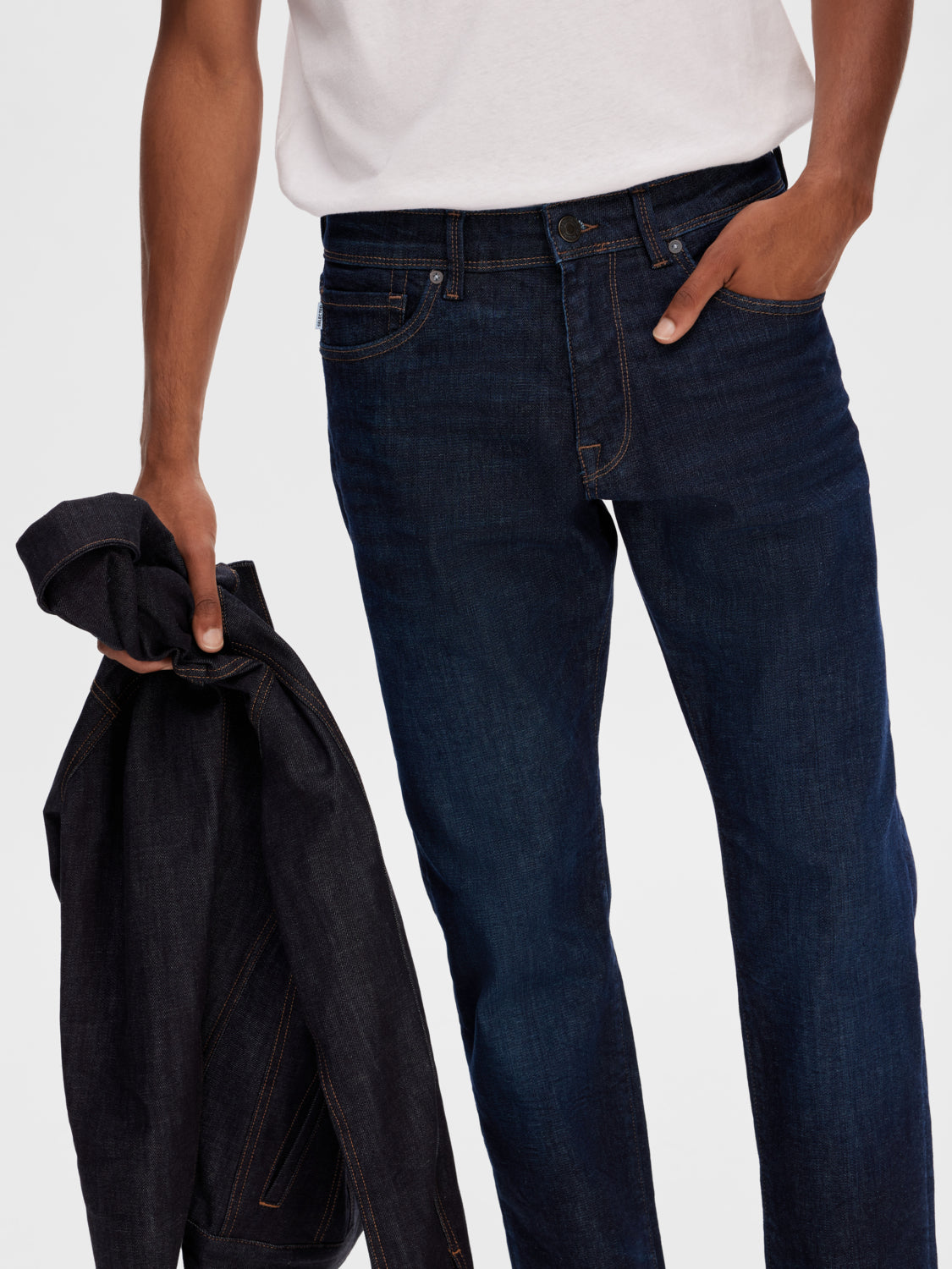 SLH196-STRAIGHTSCOTT Jeans - Blue Denim