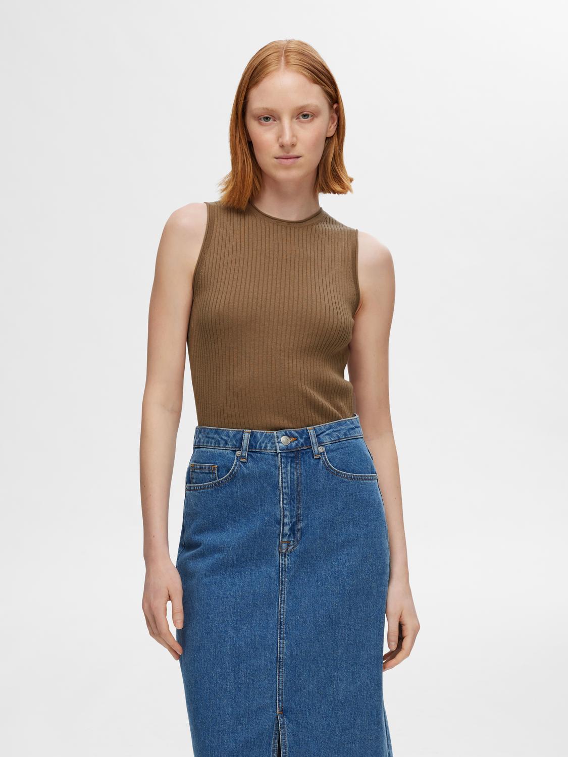 Lydia Tank Topp - Brun/ Coca Mocha