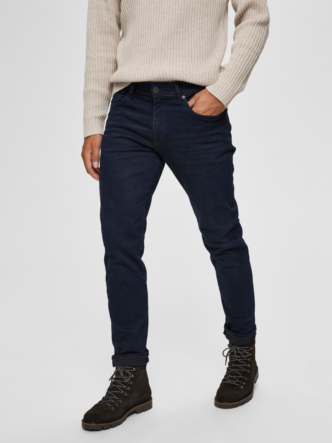 SELECTED HOMME - STRAIGHT-SCOTT Jeans - Blue Black Denim