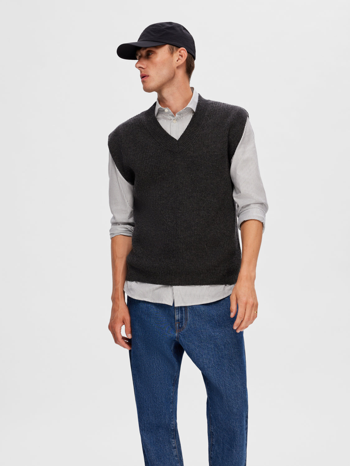 Ronn ullvest - Grå/ Charcoal Gray