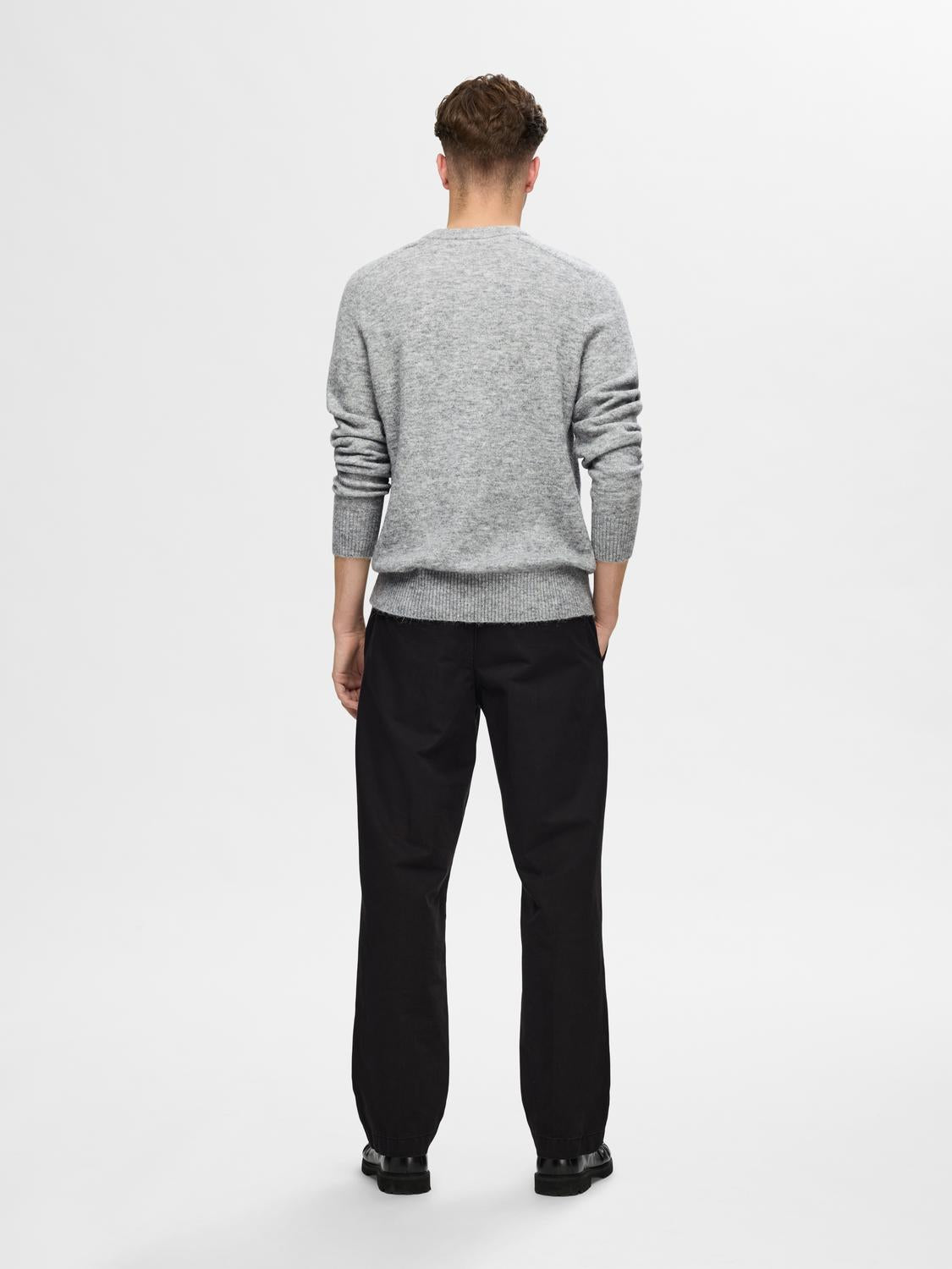 Rai Strikket Genser - Grå/ Light Grey Melange