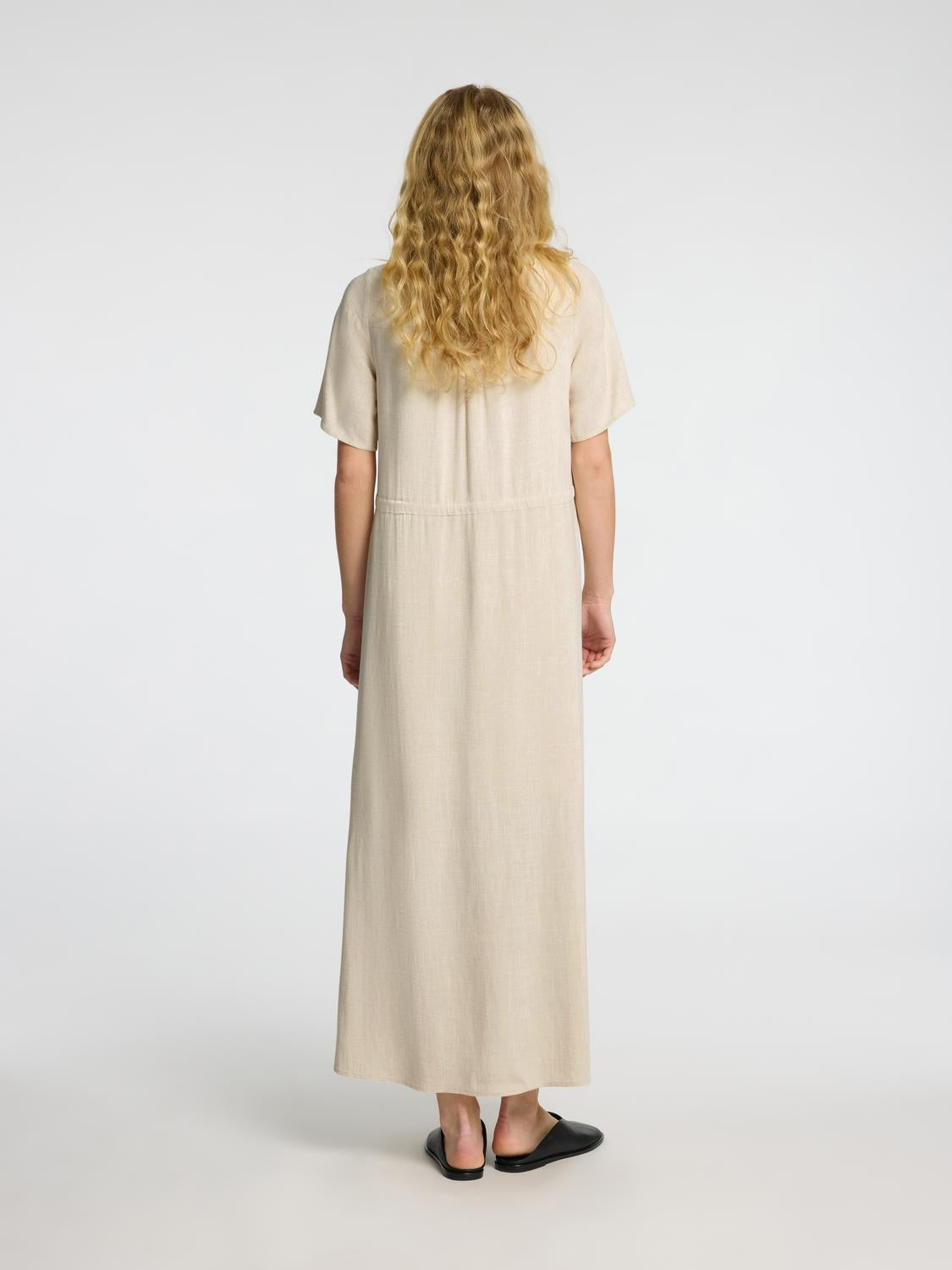Viva Damina Lang Kjole - Beige/ Sandshell