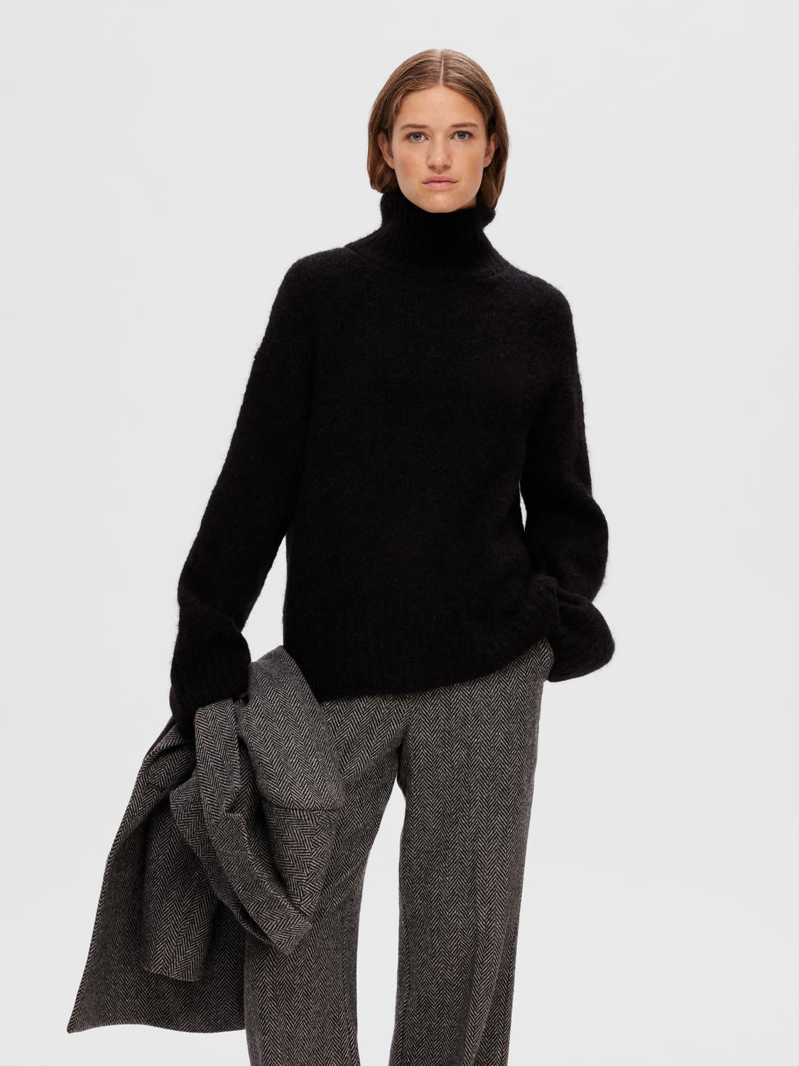Gabella Strikket Genser - Sort/ Black