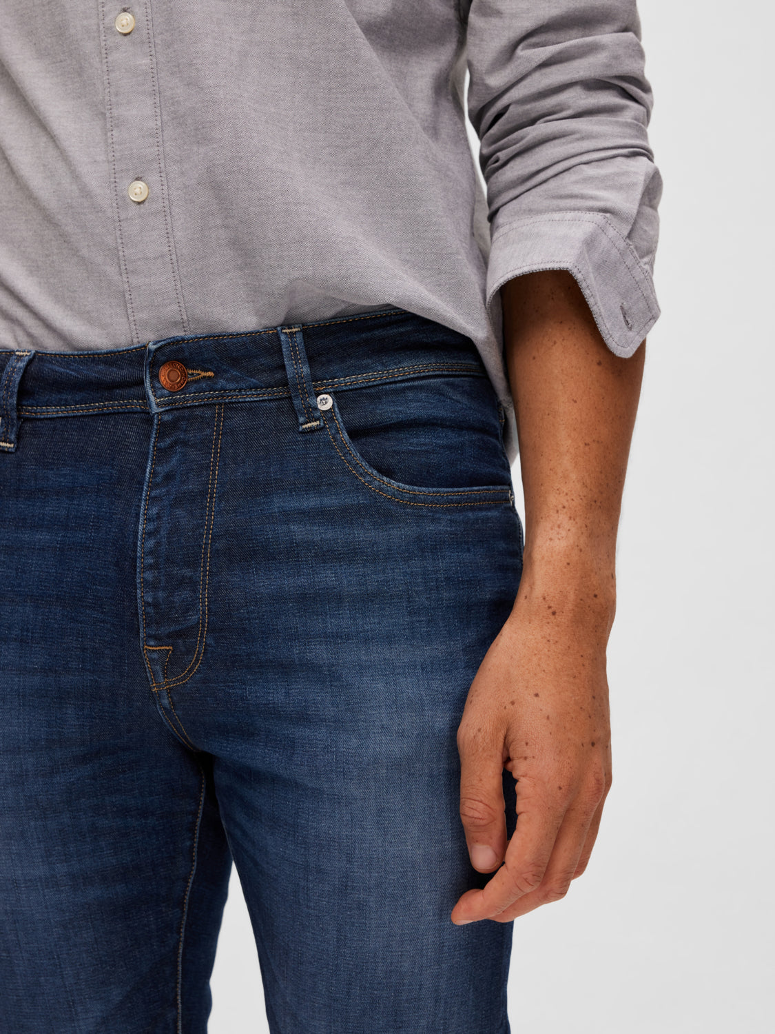SELECTED HOMME - 175-SLIM LEON 31604 Jeans - Dark Blue Denim