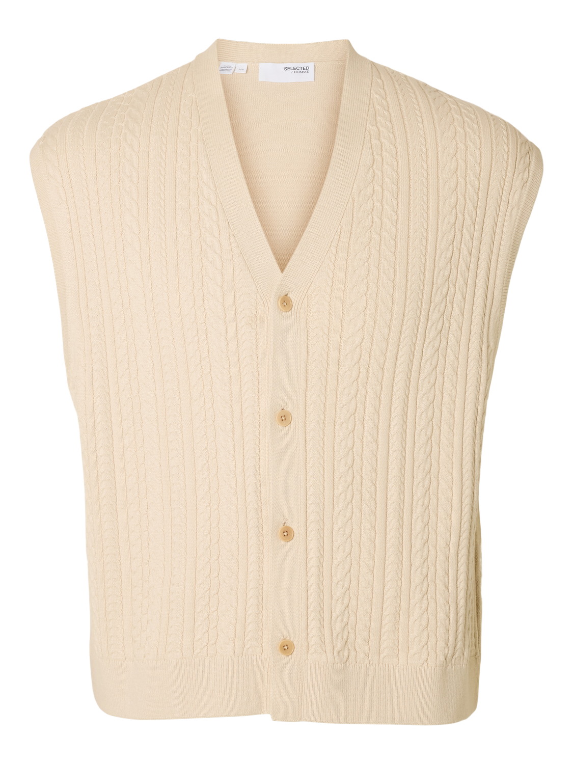 Elis Strikket Cardigan - Beige/ Oatmeal