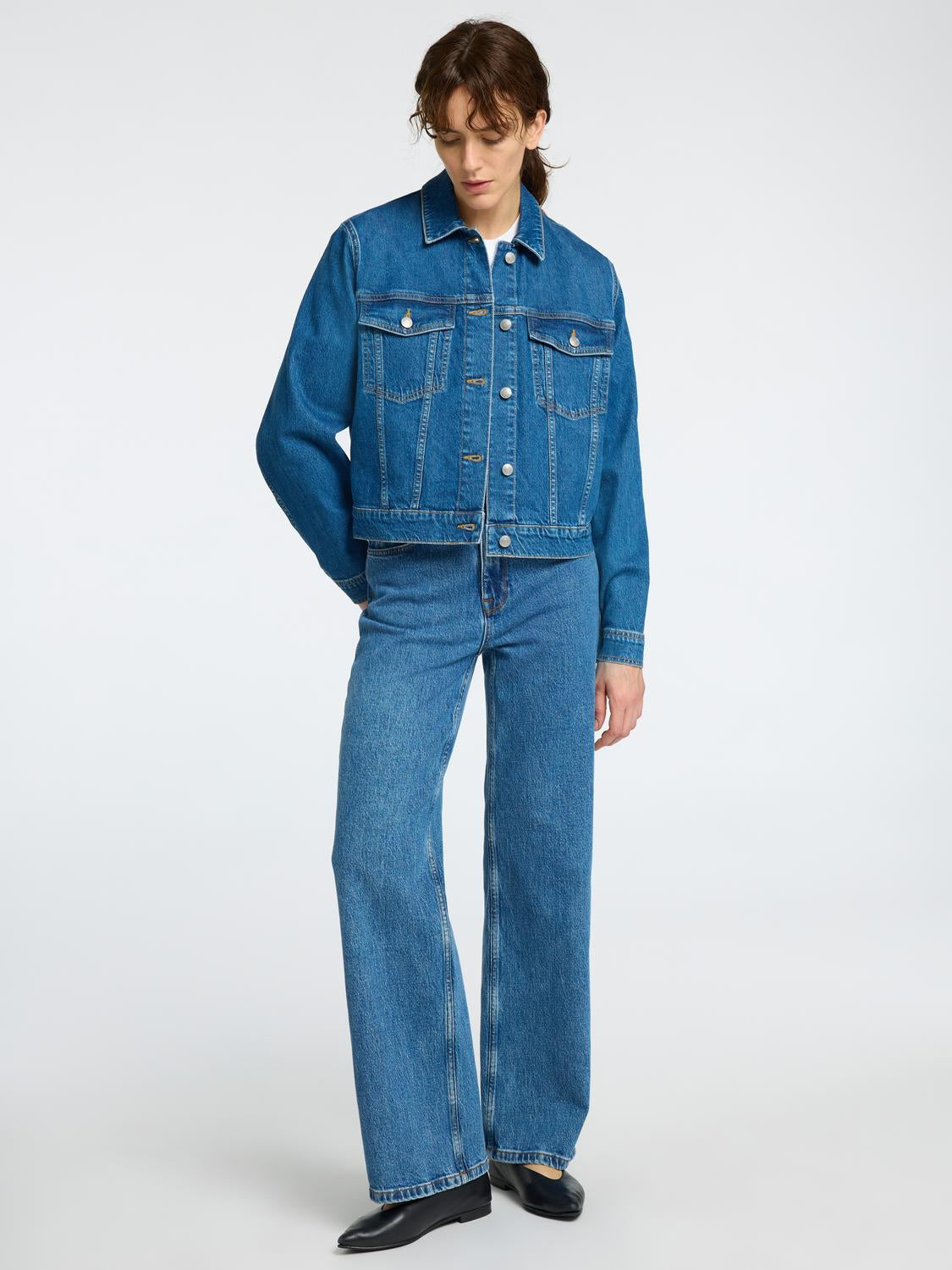 Cena Denim Jakke - Blå/ Medium Blue Denim