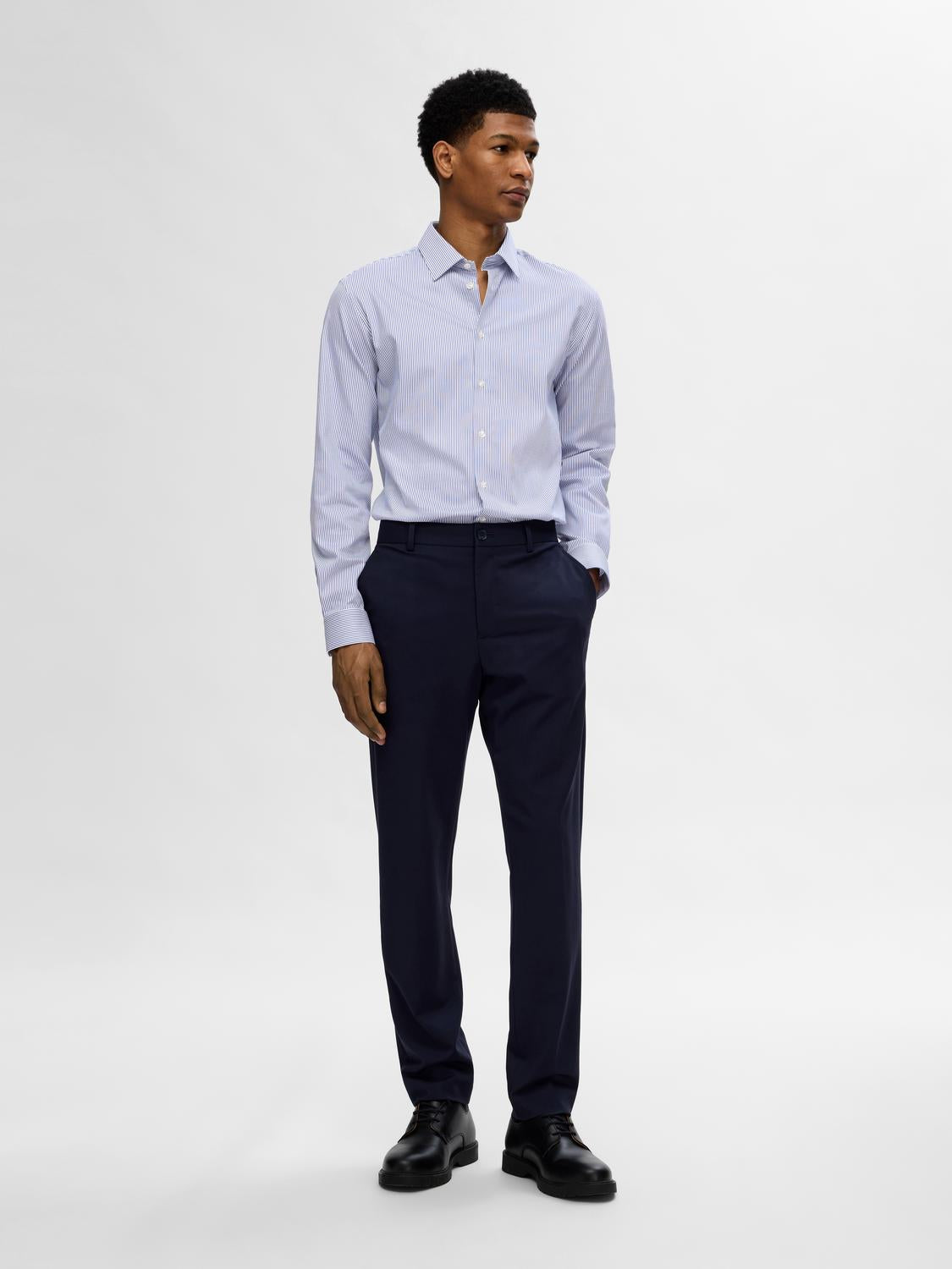 Slim -Performance Skjorte - Blå/ True Navy