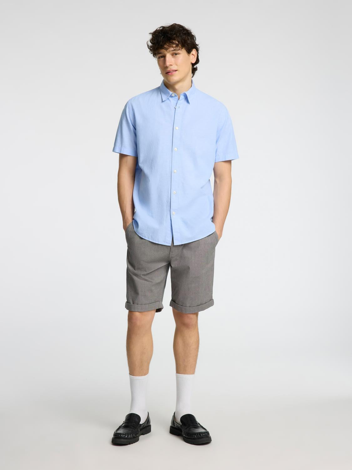 Regular Sun Kort Arm Skjorte - Cashmere Blue