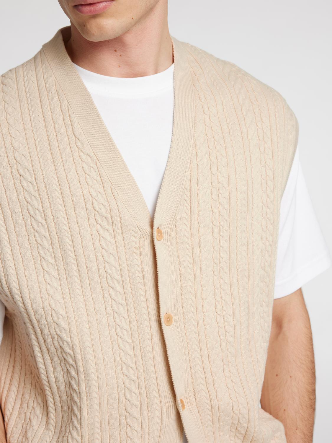 Elis Strikket Cardigan - Beige/ Oatmeal
