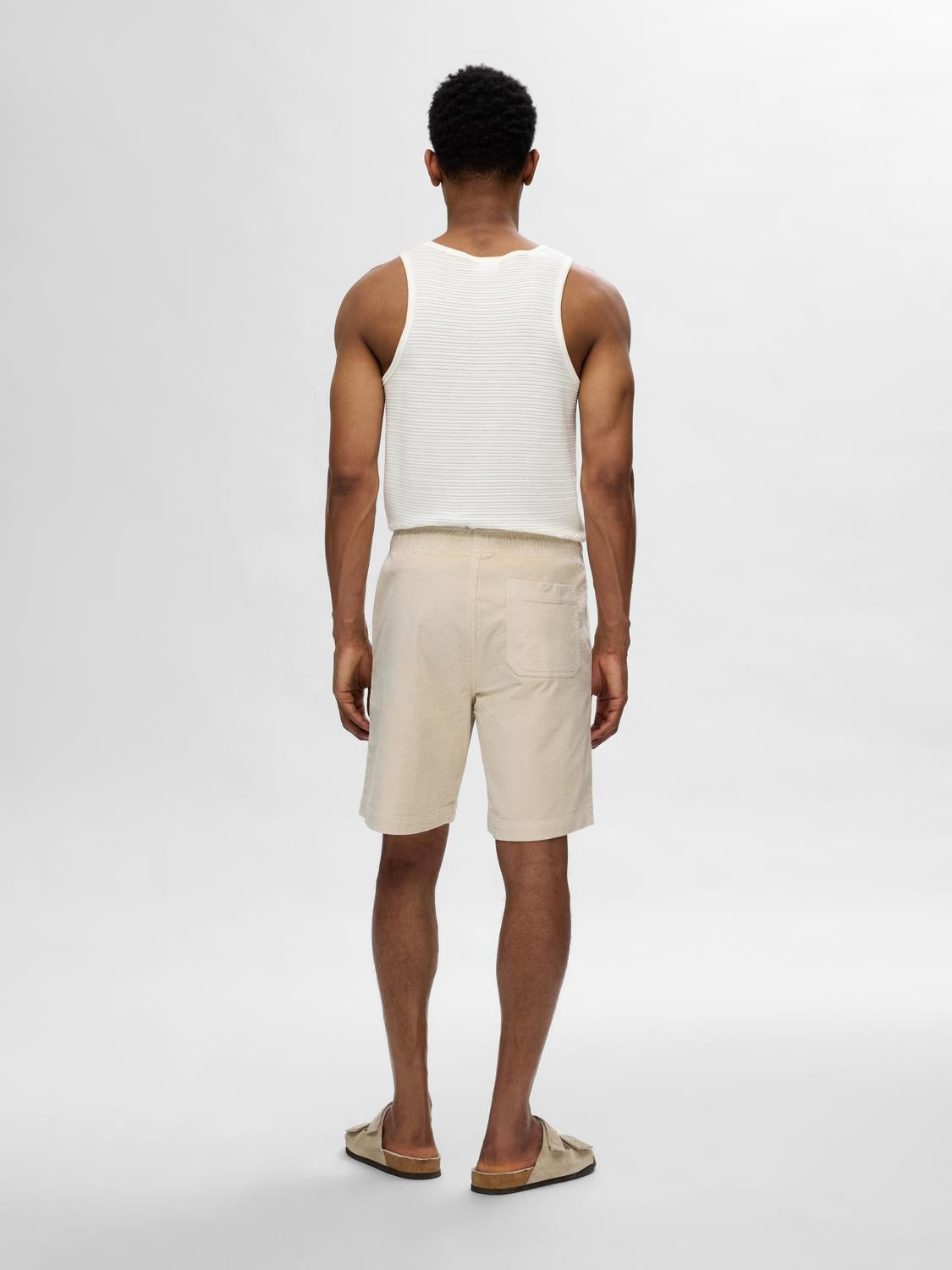 Jace Kordfløyel Shorts - Beige/ Fog