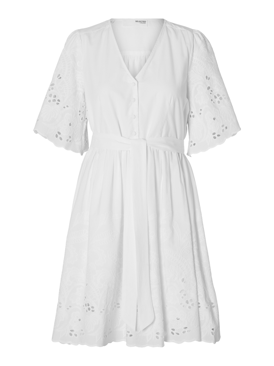 Dahlia Kort Kjole - Hvit/ Bright White