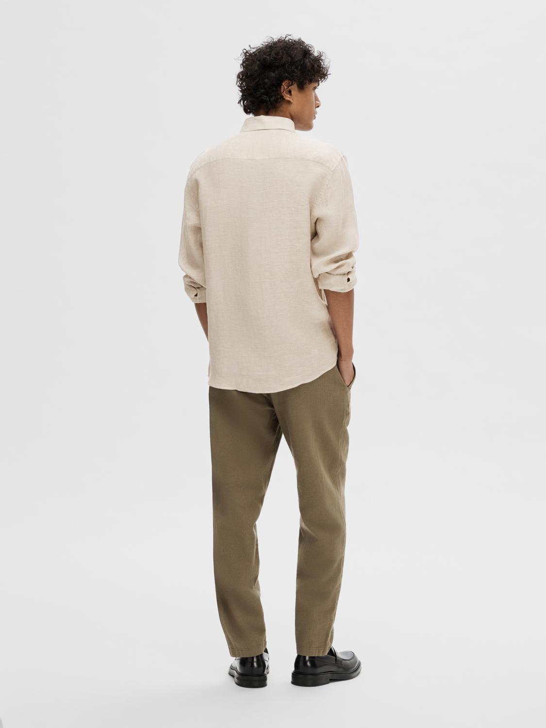 Regular Kylan Skjorte - Beige/ Pure Cashmere