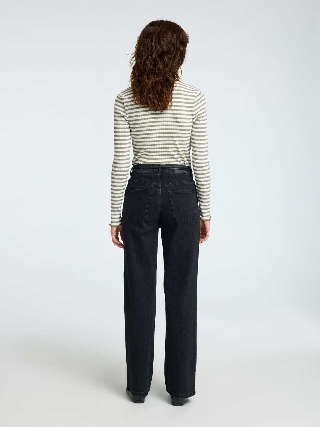 Anna Stripete T-Shirt - Grønn/ Vetiver