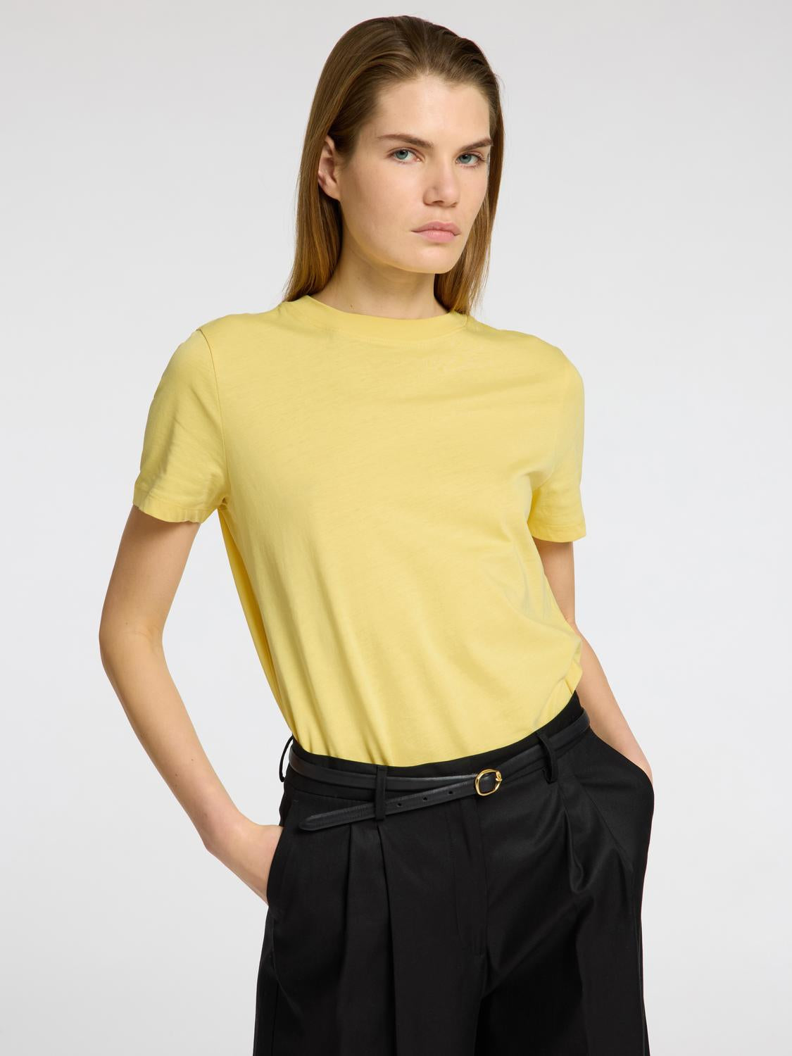 My Essential O-Neck T-Shirt - Gul/ Sundress