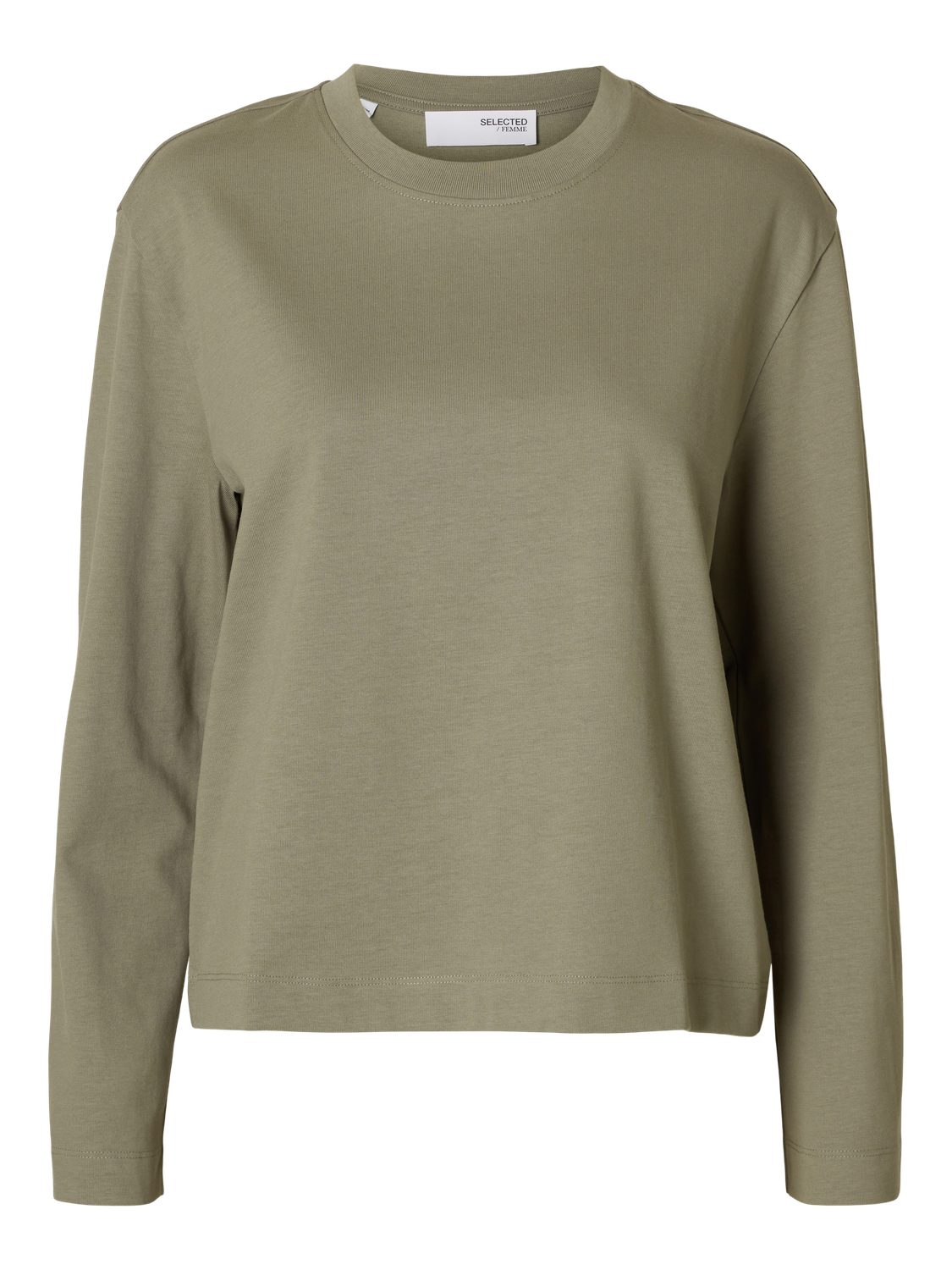 Essential LS Boxy T-Shirt - Vetiver
