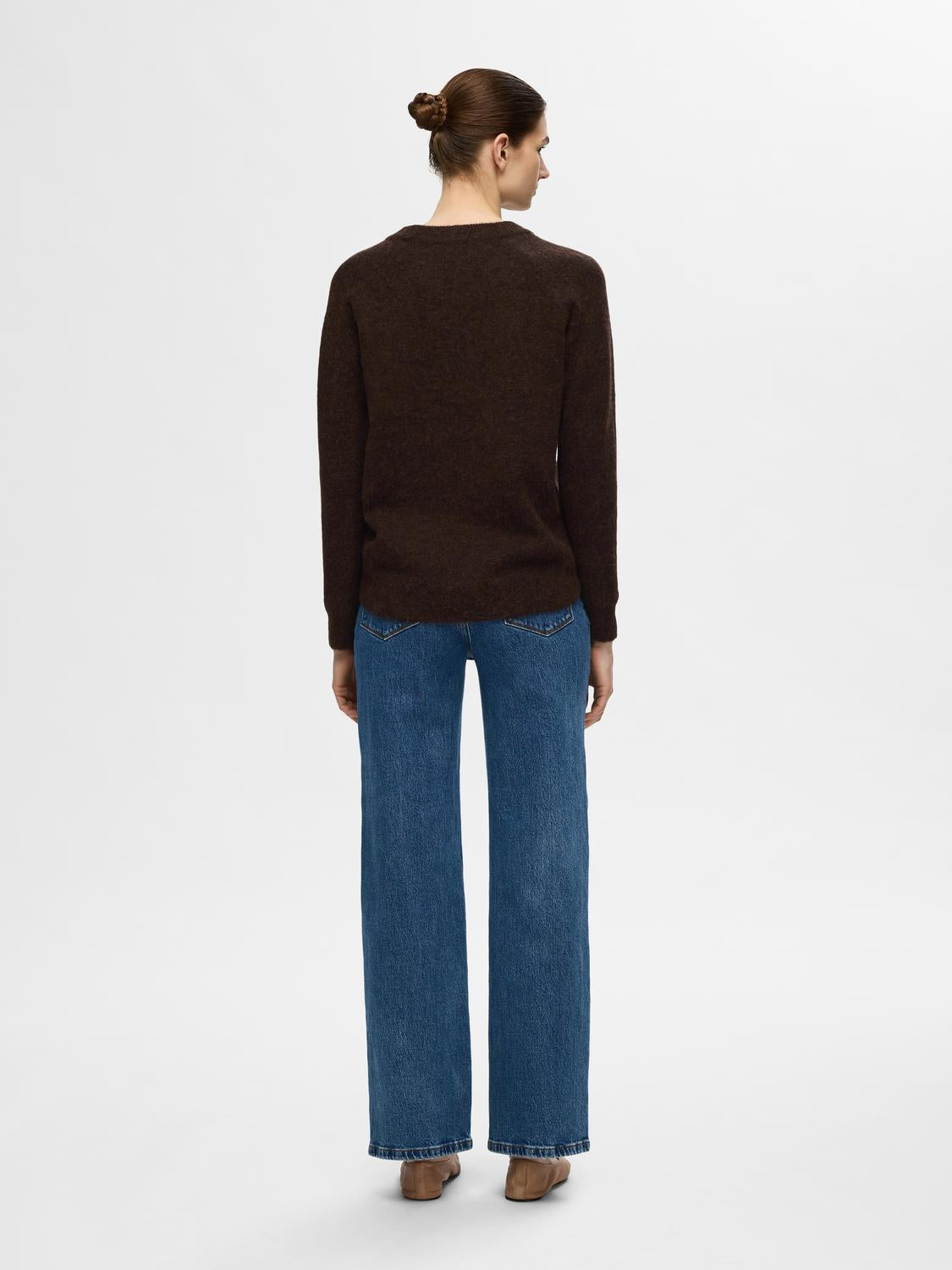 Lulu Strikket Genser - Brun/ Coffee Bean
