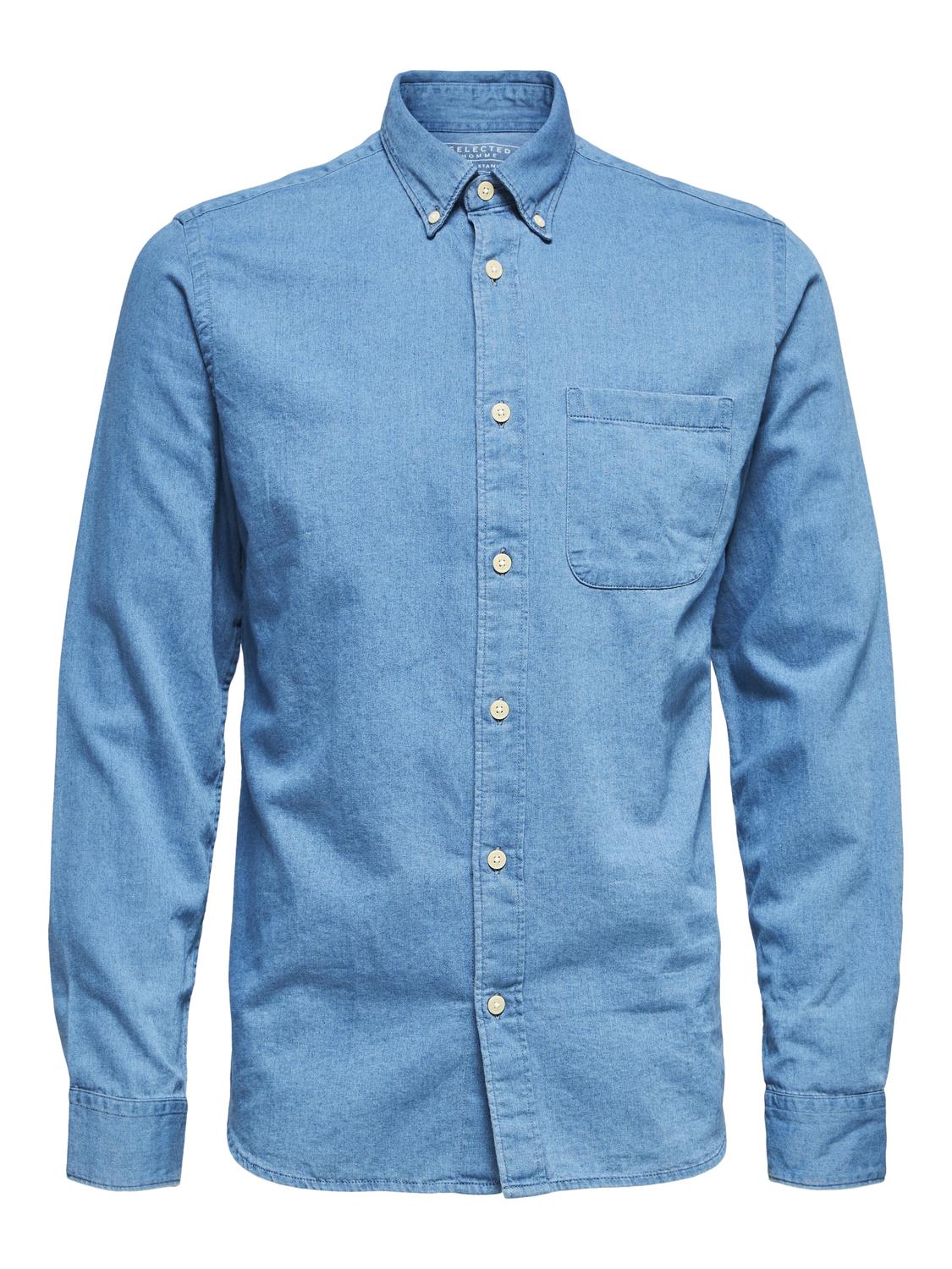 Reg Rick Denim Skjorte - Blå/ Medium Blue Denim