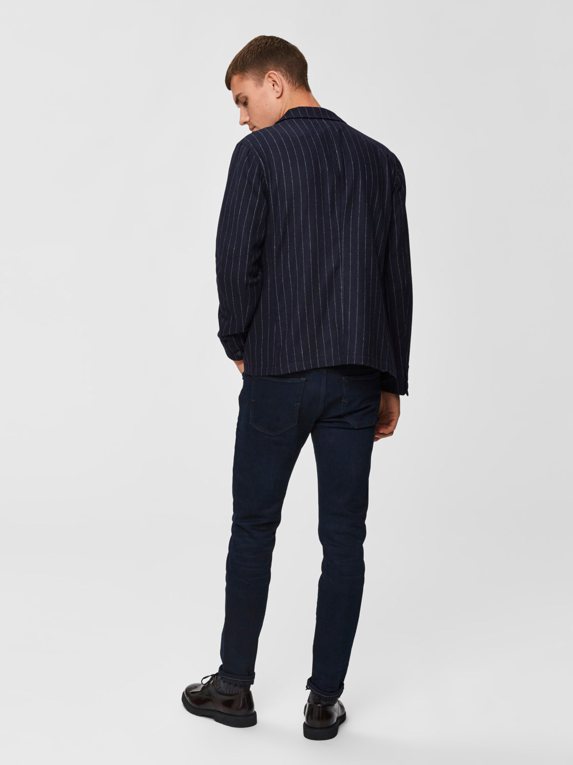 Slim Leon 6155 Super Strech - Blå/ Blue Black Denim