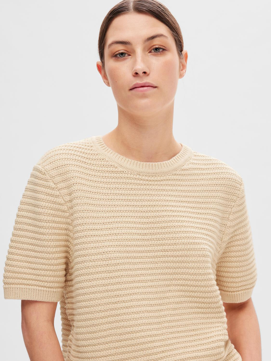 Dora genser - Beige/ Birch