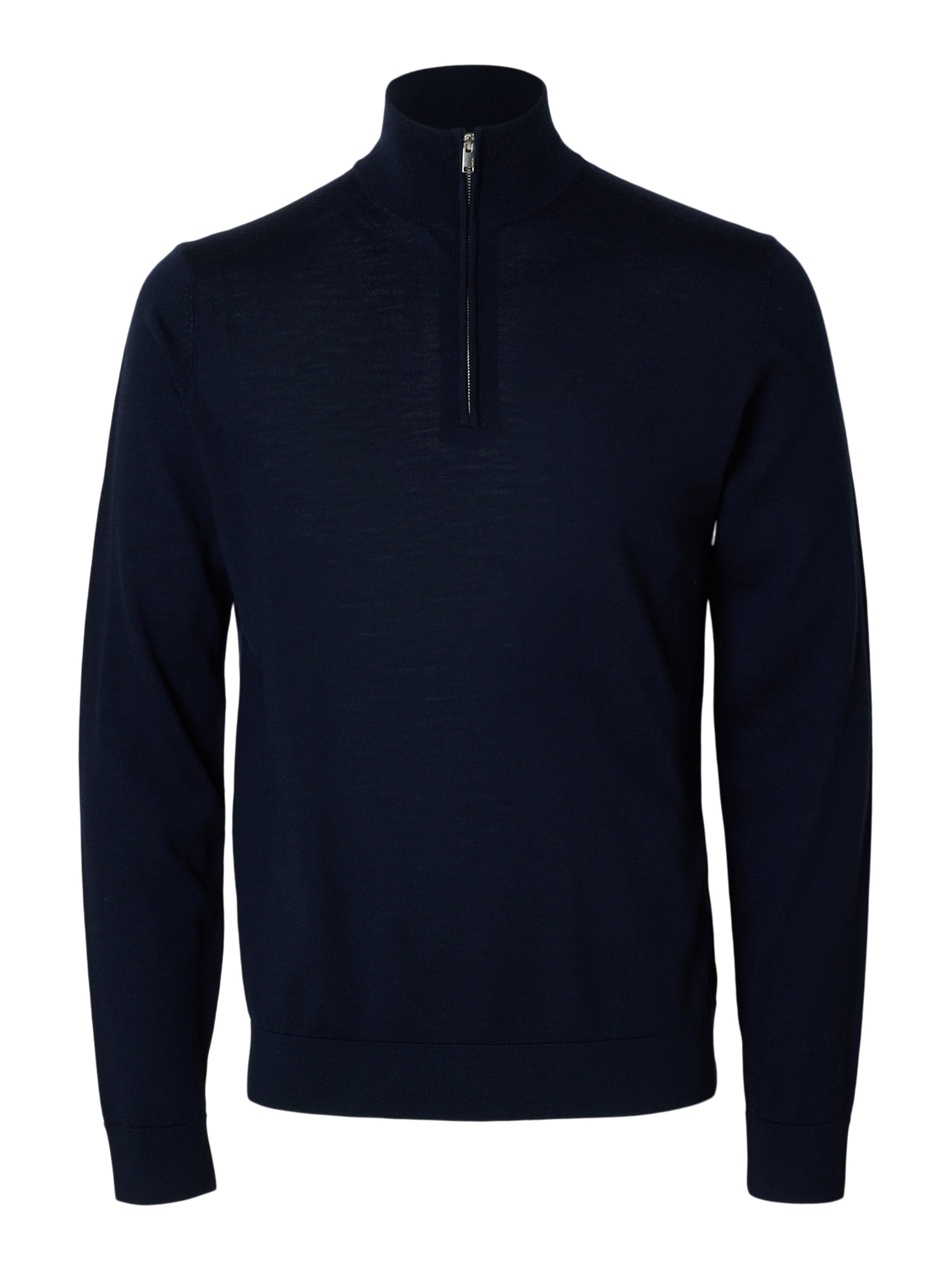 Tray Strikket Merino Half-Zip - Navy Blazer