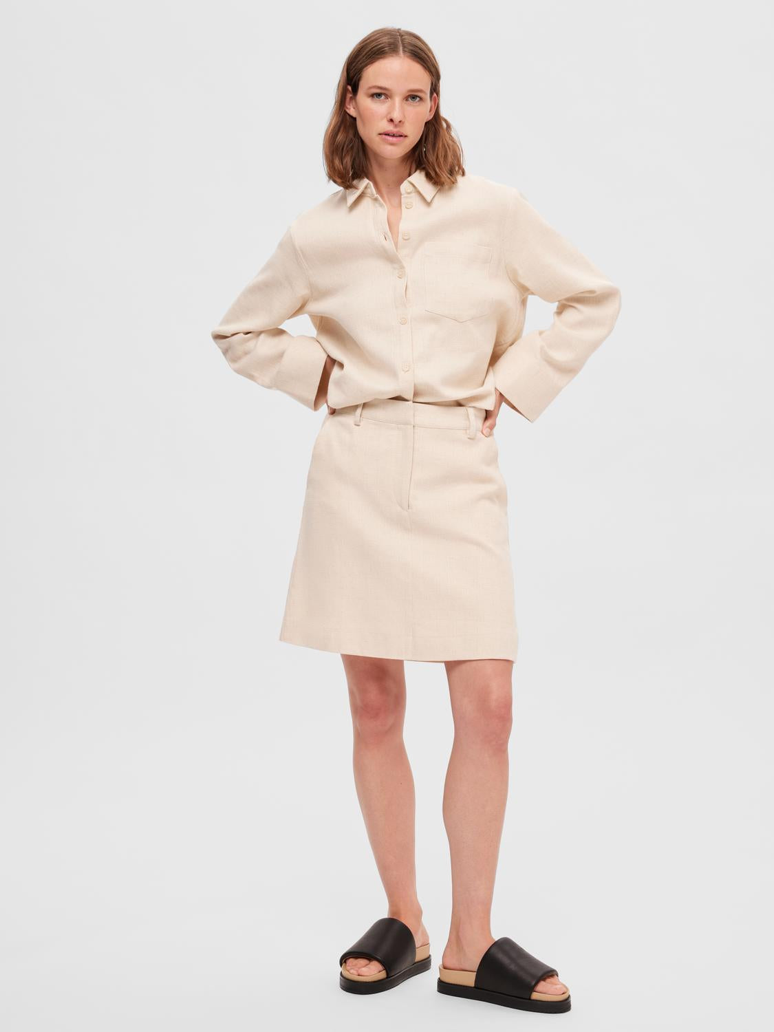 SLFMARA Mini Skirt - Sandshell