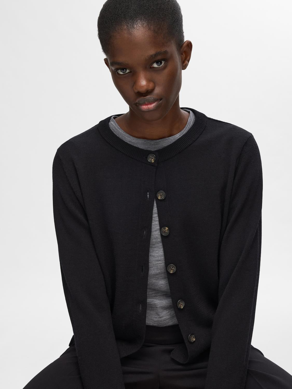 Wola O-neck Topp - Grå/ Steel Gray