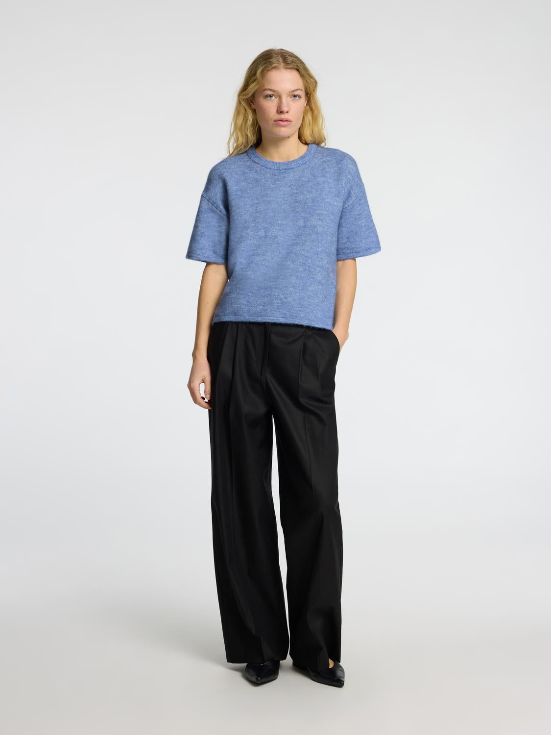 Maline Liliana Strikket Genser - Blå/ Cornflower Blue