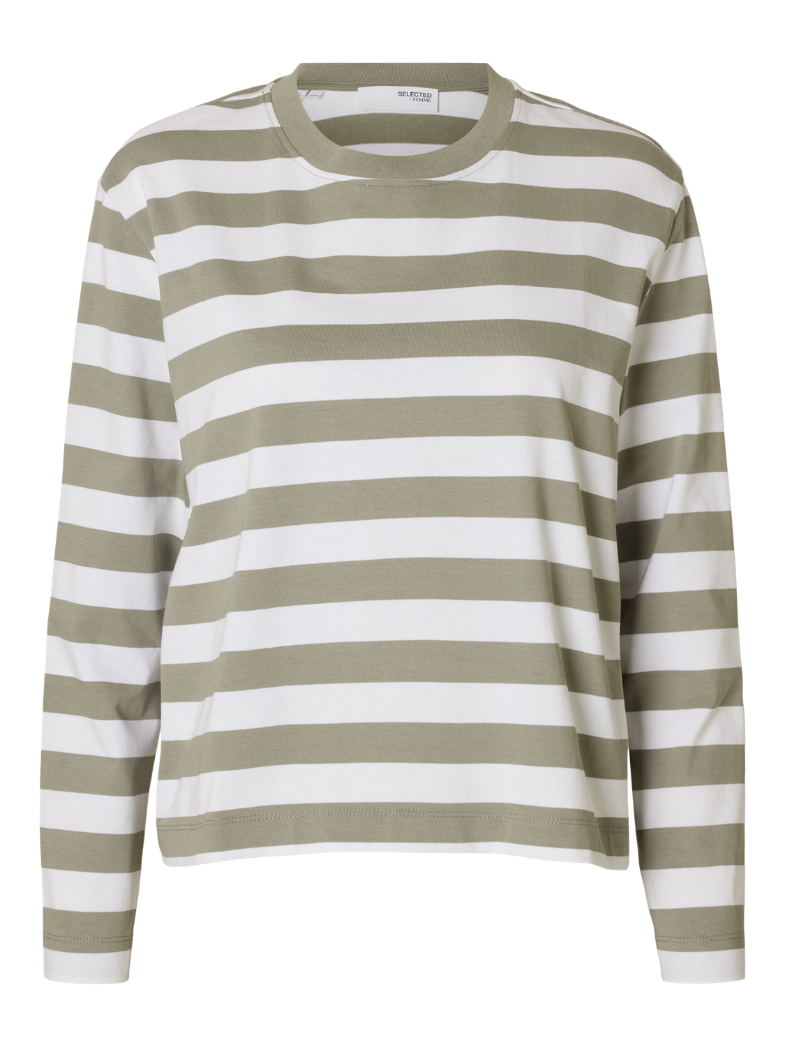 Essential Stripete Boxy T-Shirt - Grønn/ Vetiver
