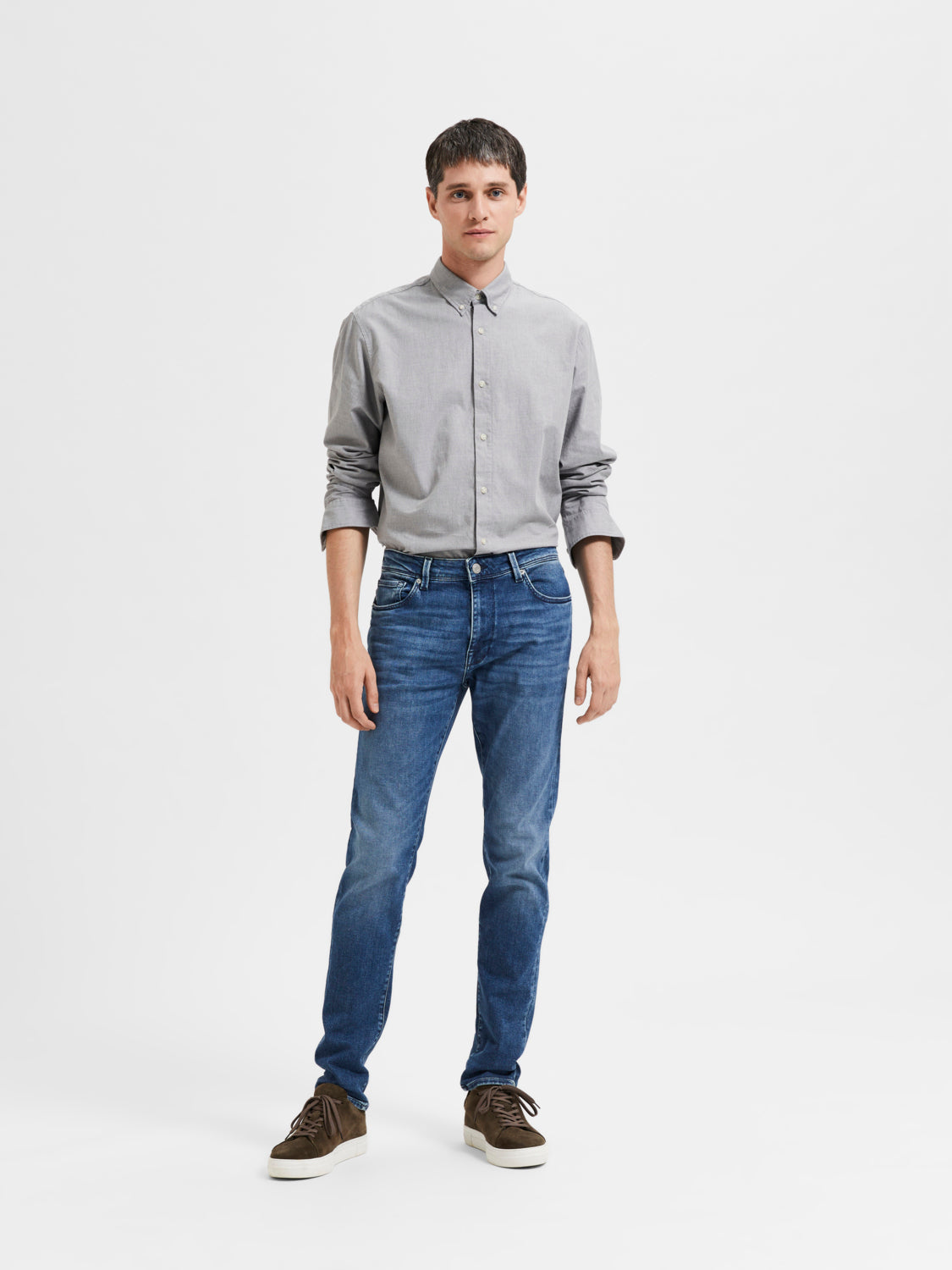 SELECTED HOMME - 175-SLIM LEON 31601 Jeans - Medium Blue Denim