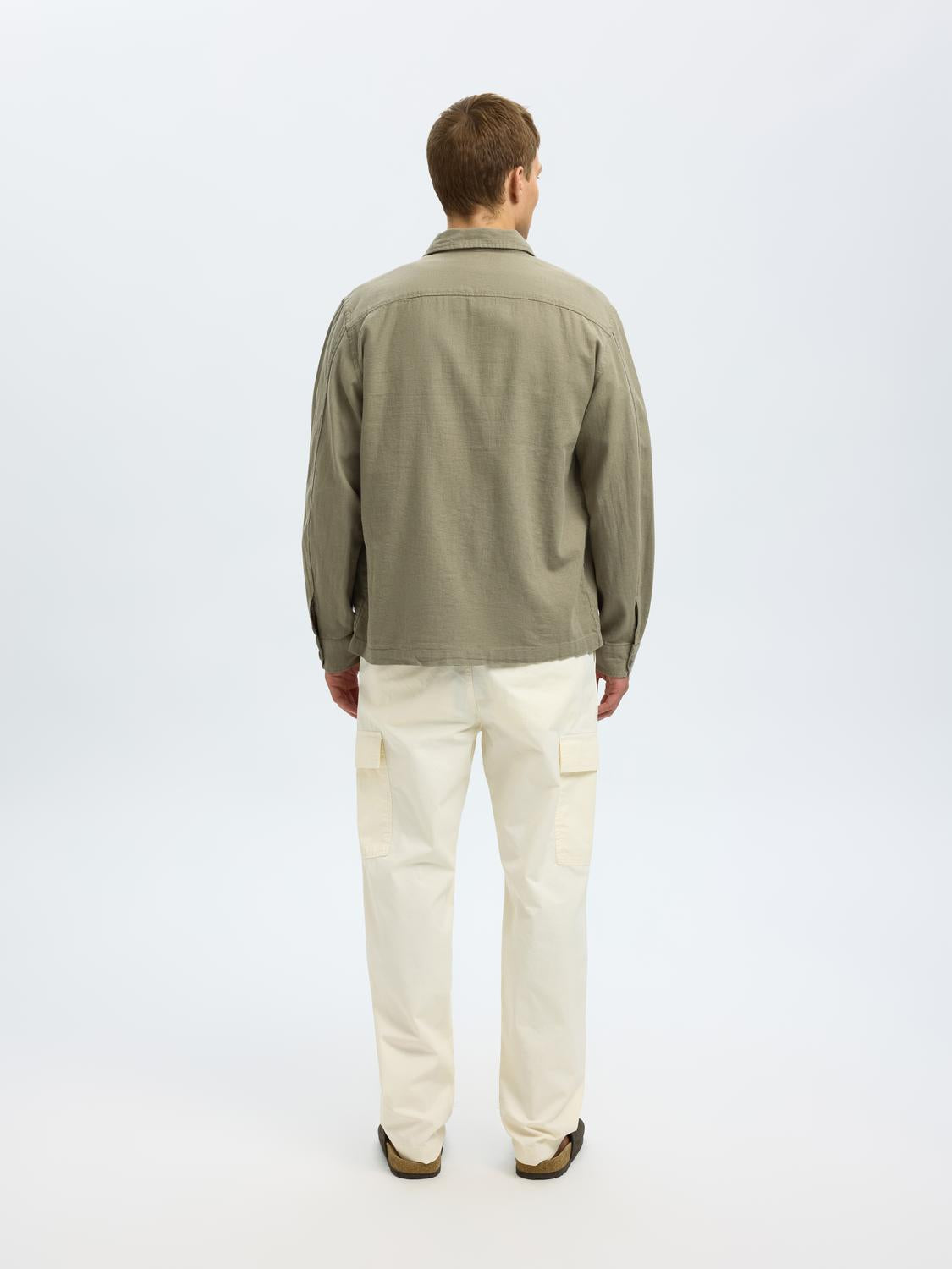Brody LS Lin Overshirt - Grønn/ Vetiver
