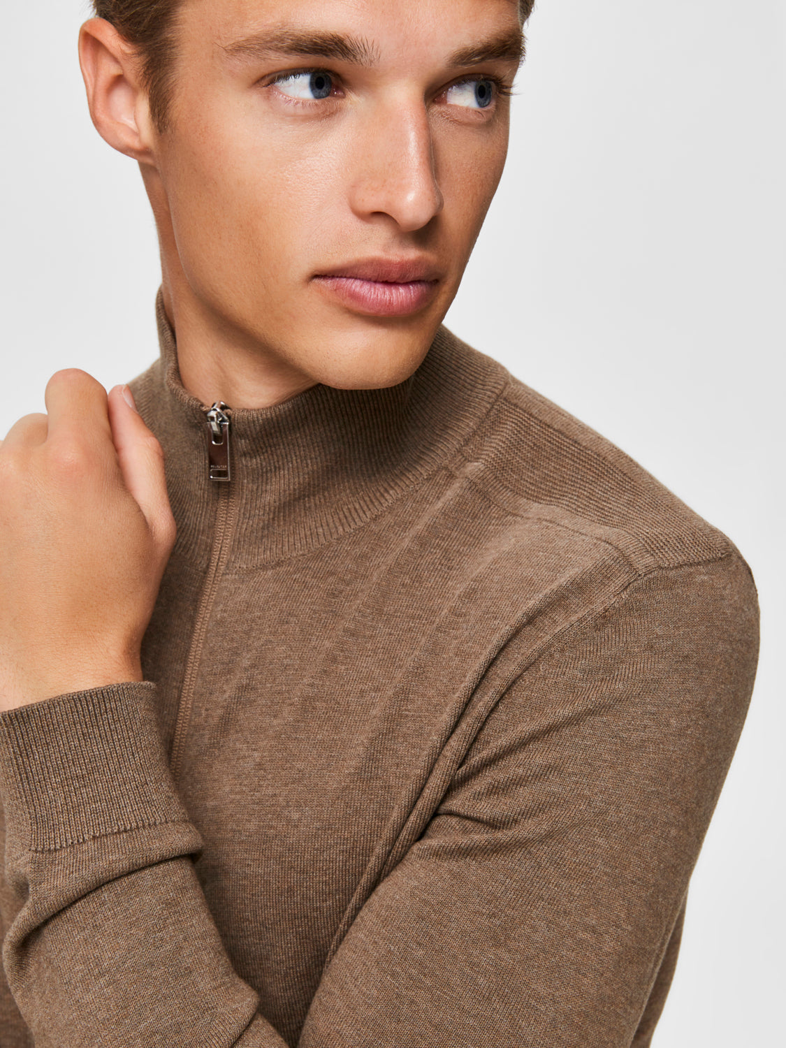 Berg fullzip cardigan - Brun/ Teak