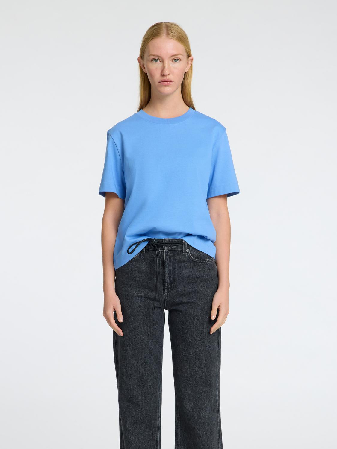 Essential Boxy T-Shirt - Blå/ Cornflower Blue