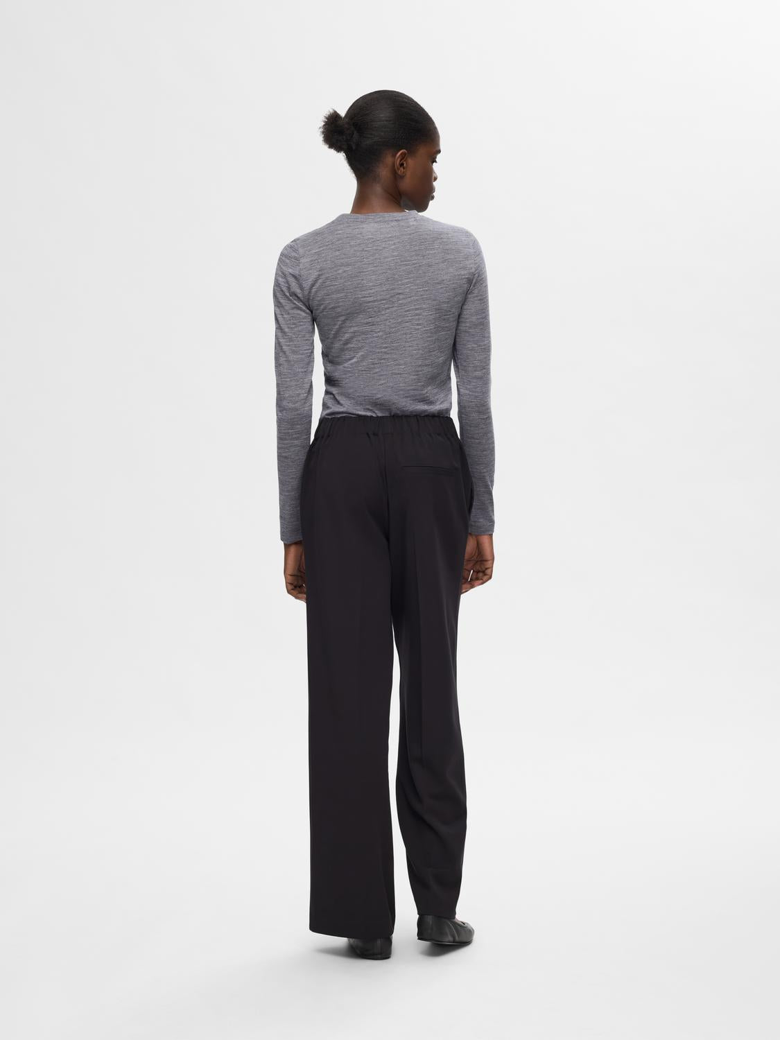 Wola O-neck Topp - Grå/ Steel Gray