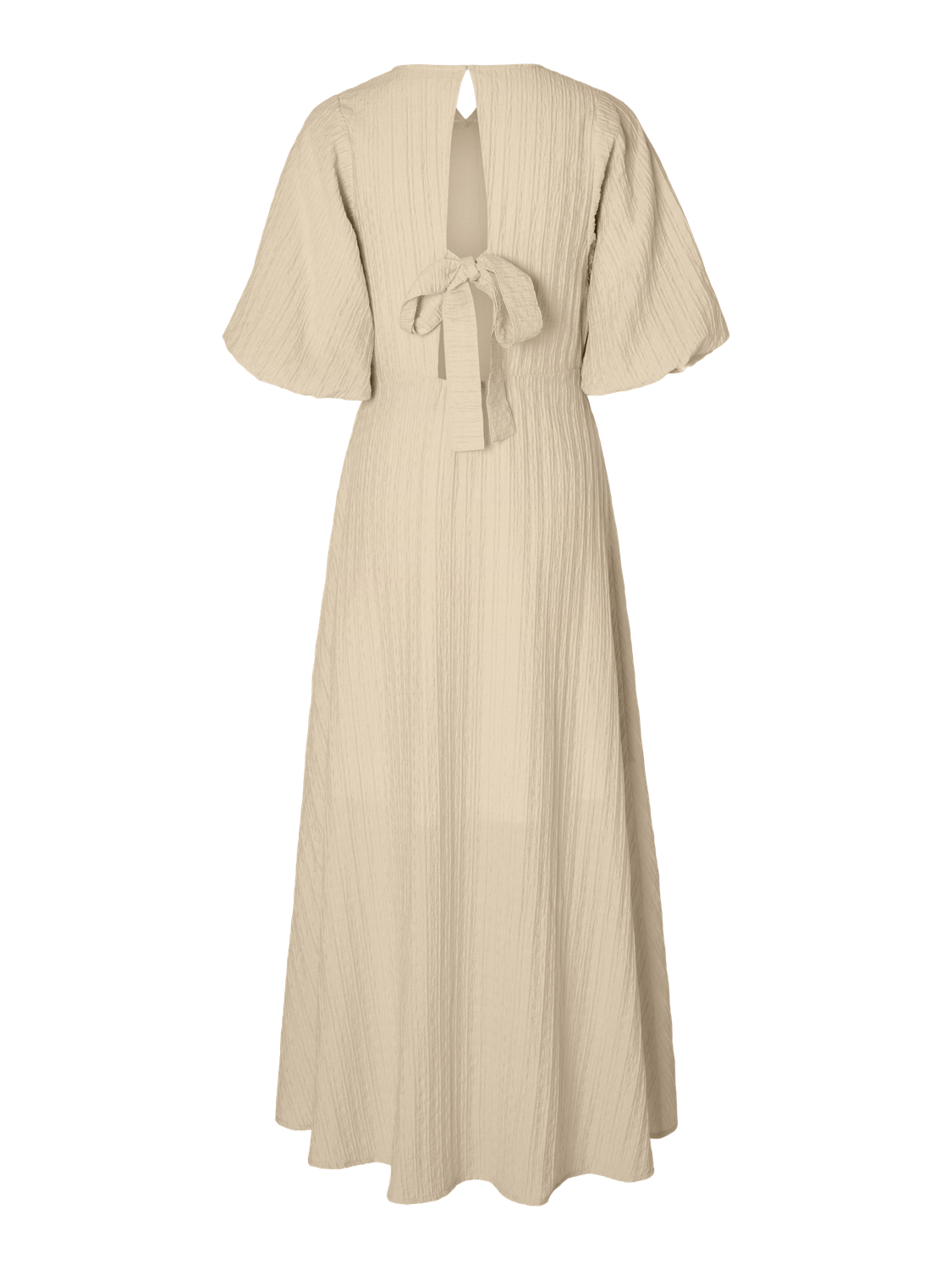 Maddie Midi Kjole - Beige/ Birch