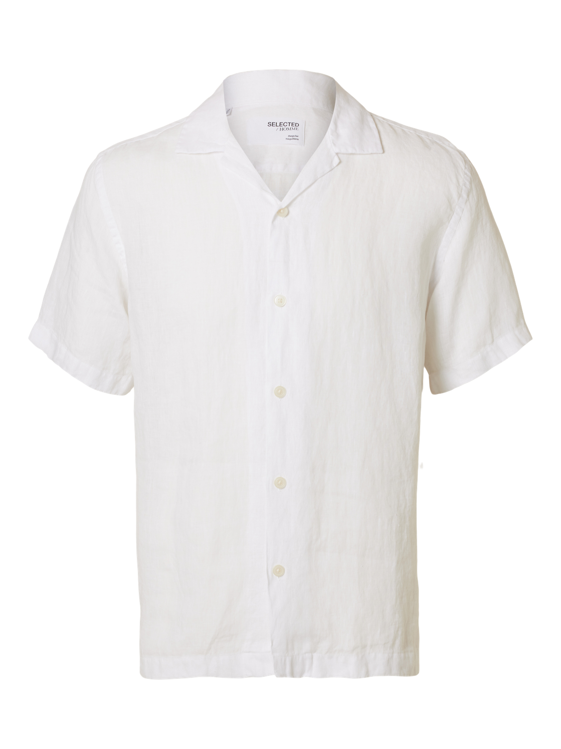 Kylan Kort Arm Linskjorte - Hvit/ White