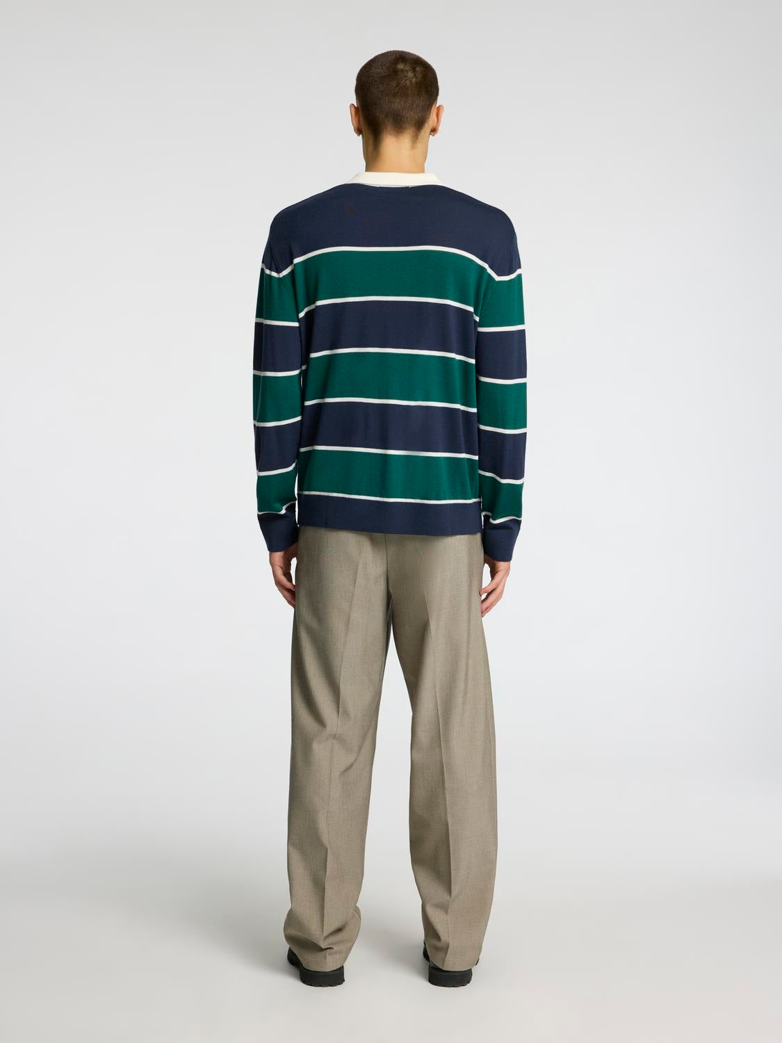 Tray Strikket Polo-Shirt - Grønn/ Verdant Green