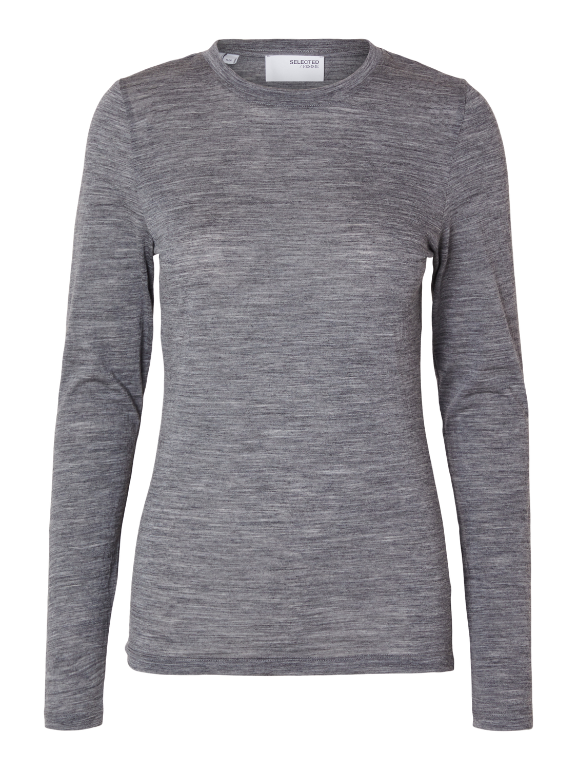 Wola O-neck Topp - Grå/ Steel Gray