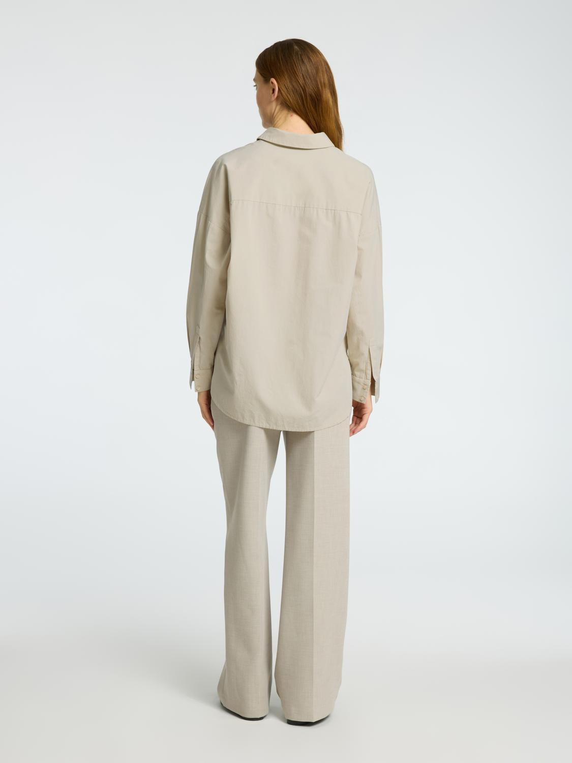 Dina Sanni Skjorte - Beige/ Island Fossil