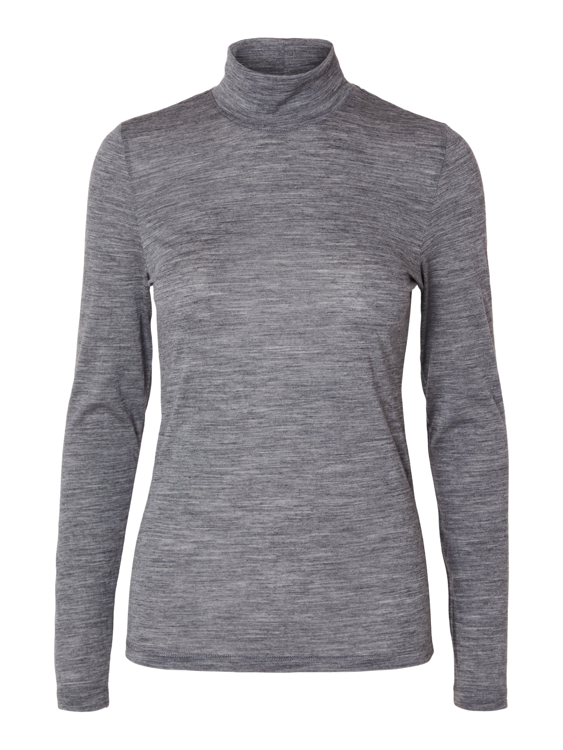 Wola High Neck Topp - Grå/ Steel Gray