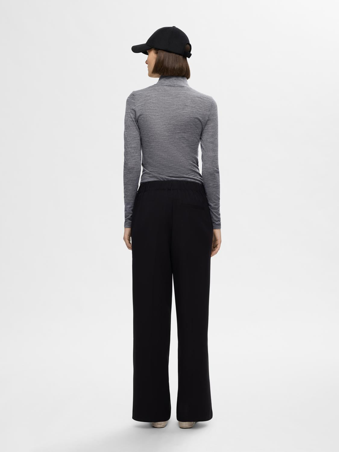 Wola High Neck Topp - Grå/ Steel Gray
