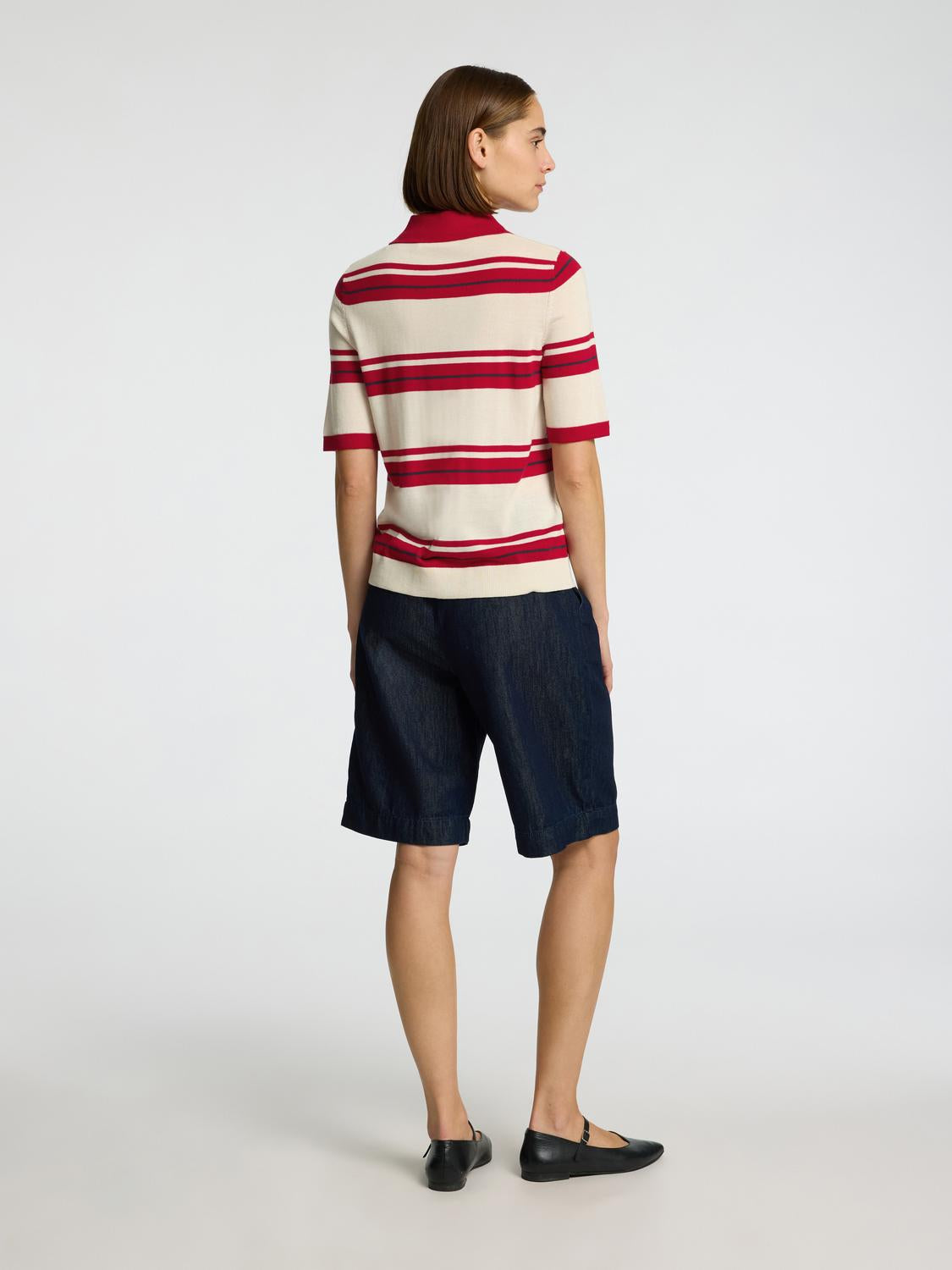 Thea Strikket Merino Genser - Beige/ Birch