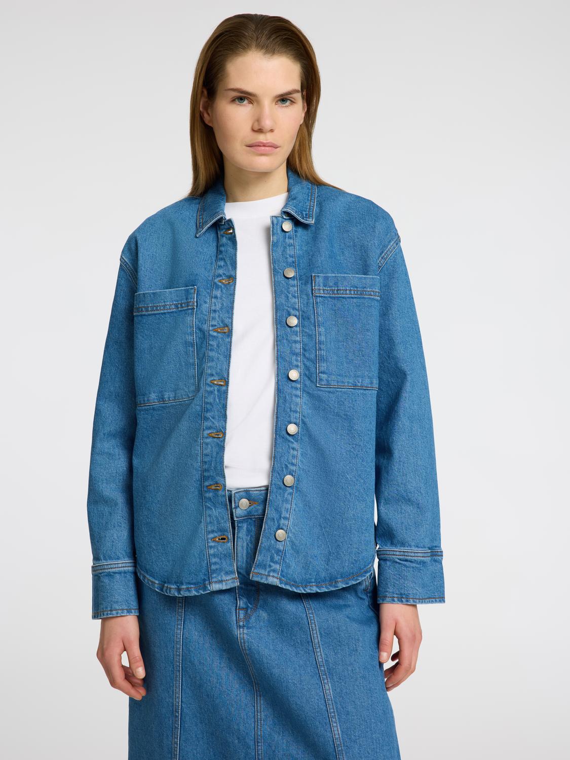 Evelyn Denim Skjorte - Blå/ Medium Blue Denim