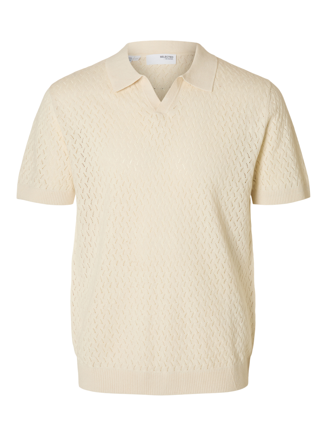 Lino Kort Arm Topp - Beige/ Egret